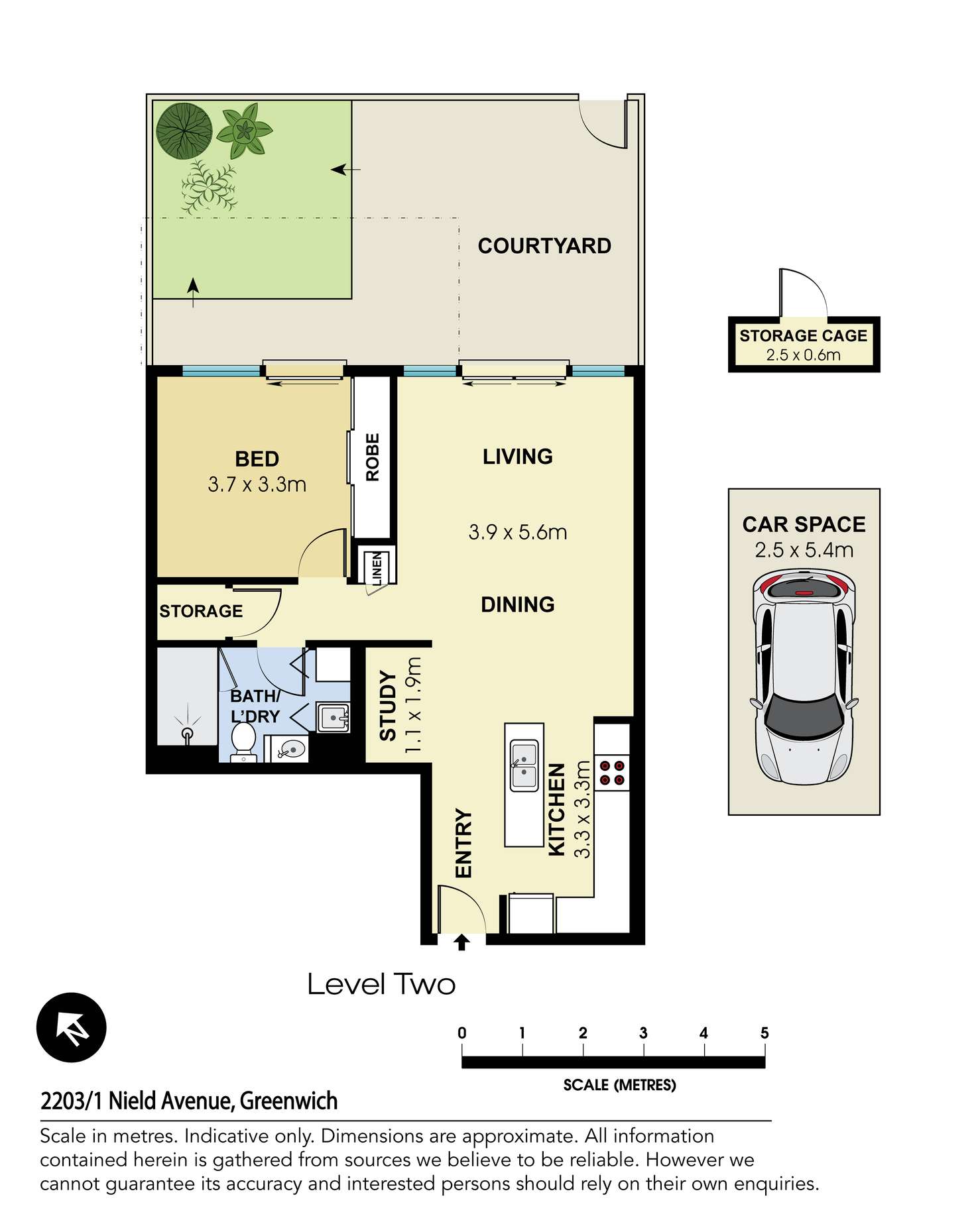 Floorplan of Homely apartment listing, 2203/1-8 Nield Avenue, Greenwich NSW 2065