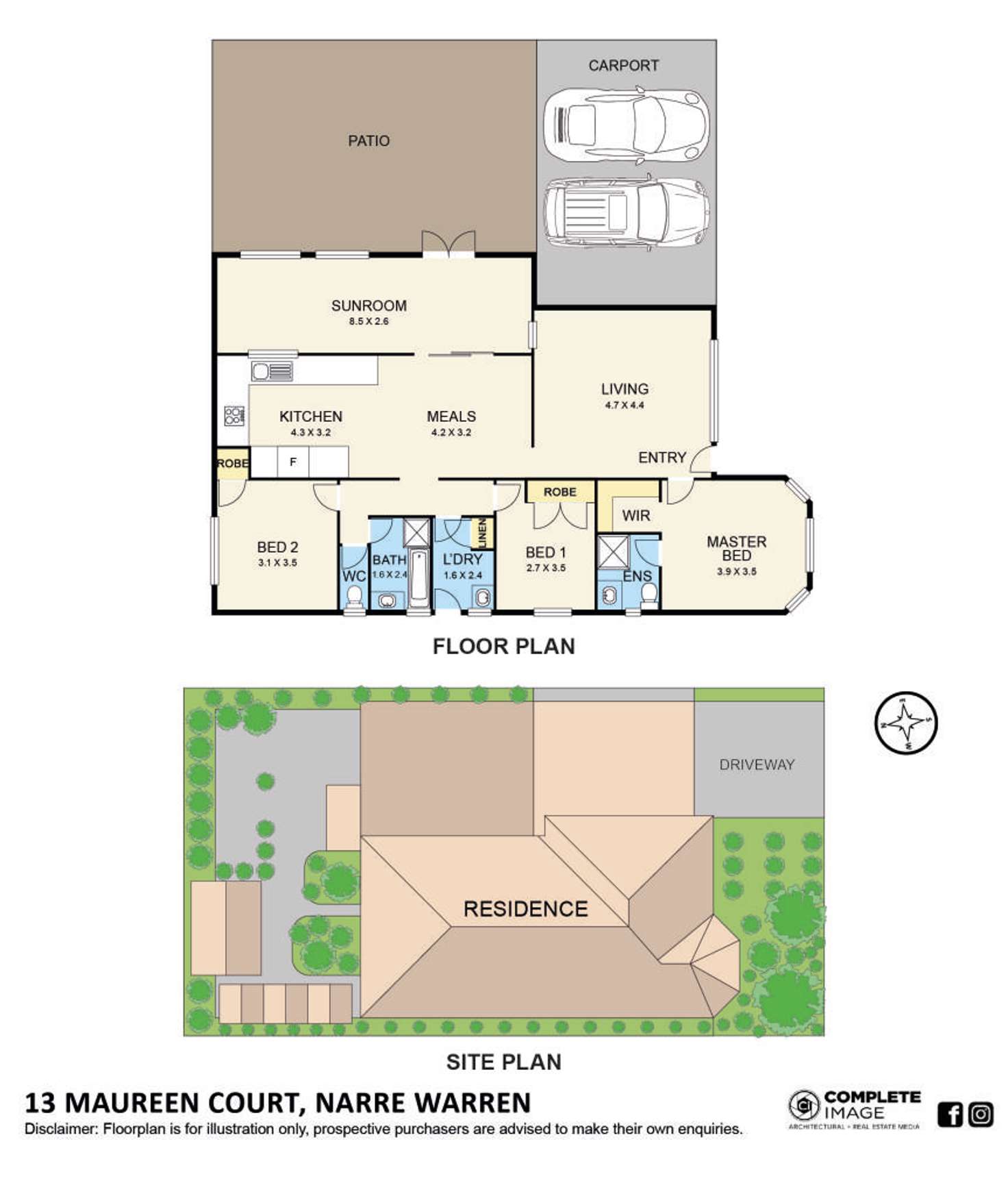 Floorplan of Homely house listing, 13 Maureen Court, Narre Warren VIC 3805