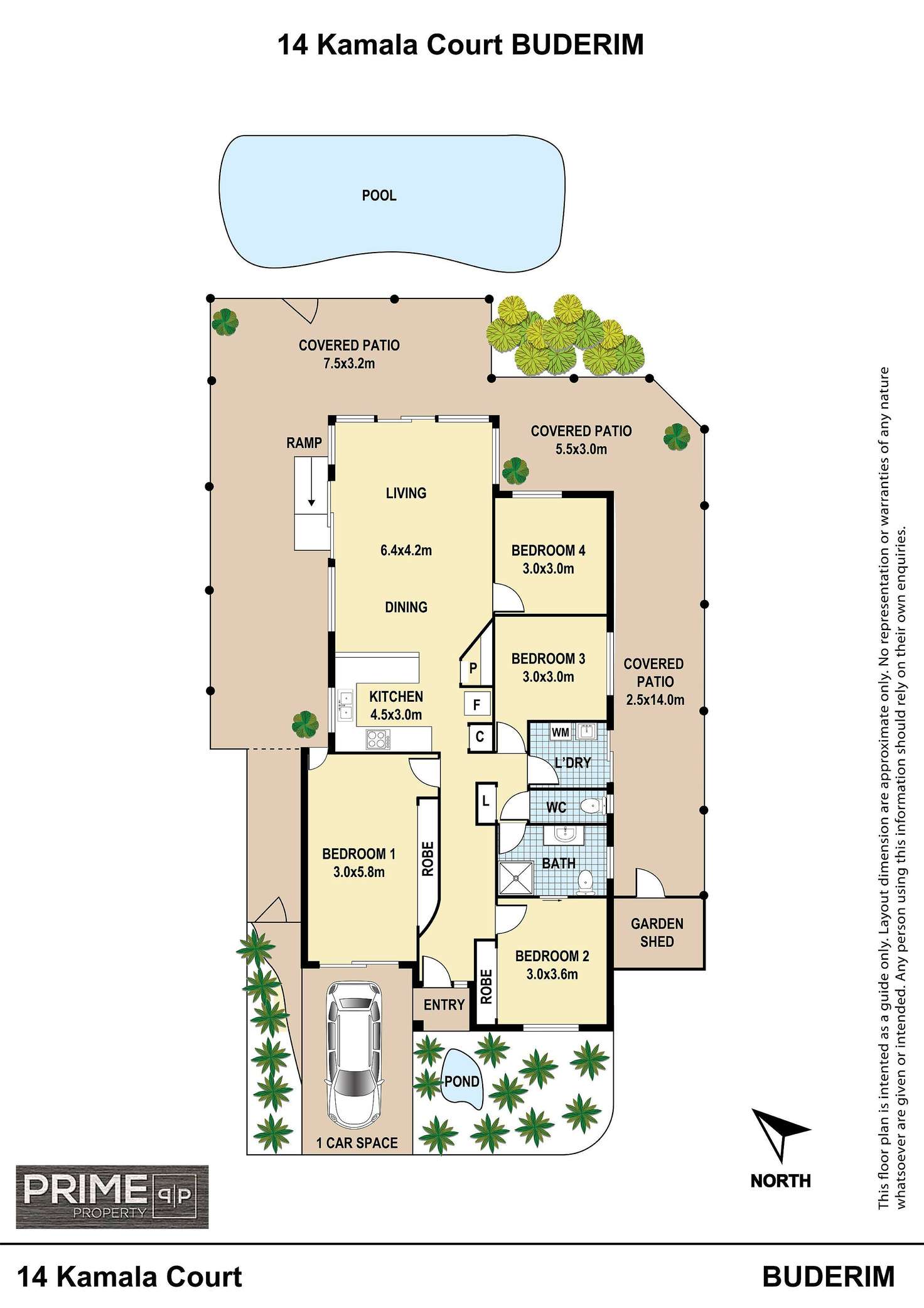 Floorplan of Homely house listing, 14 Kamala Court, Buderim QLD 4556