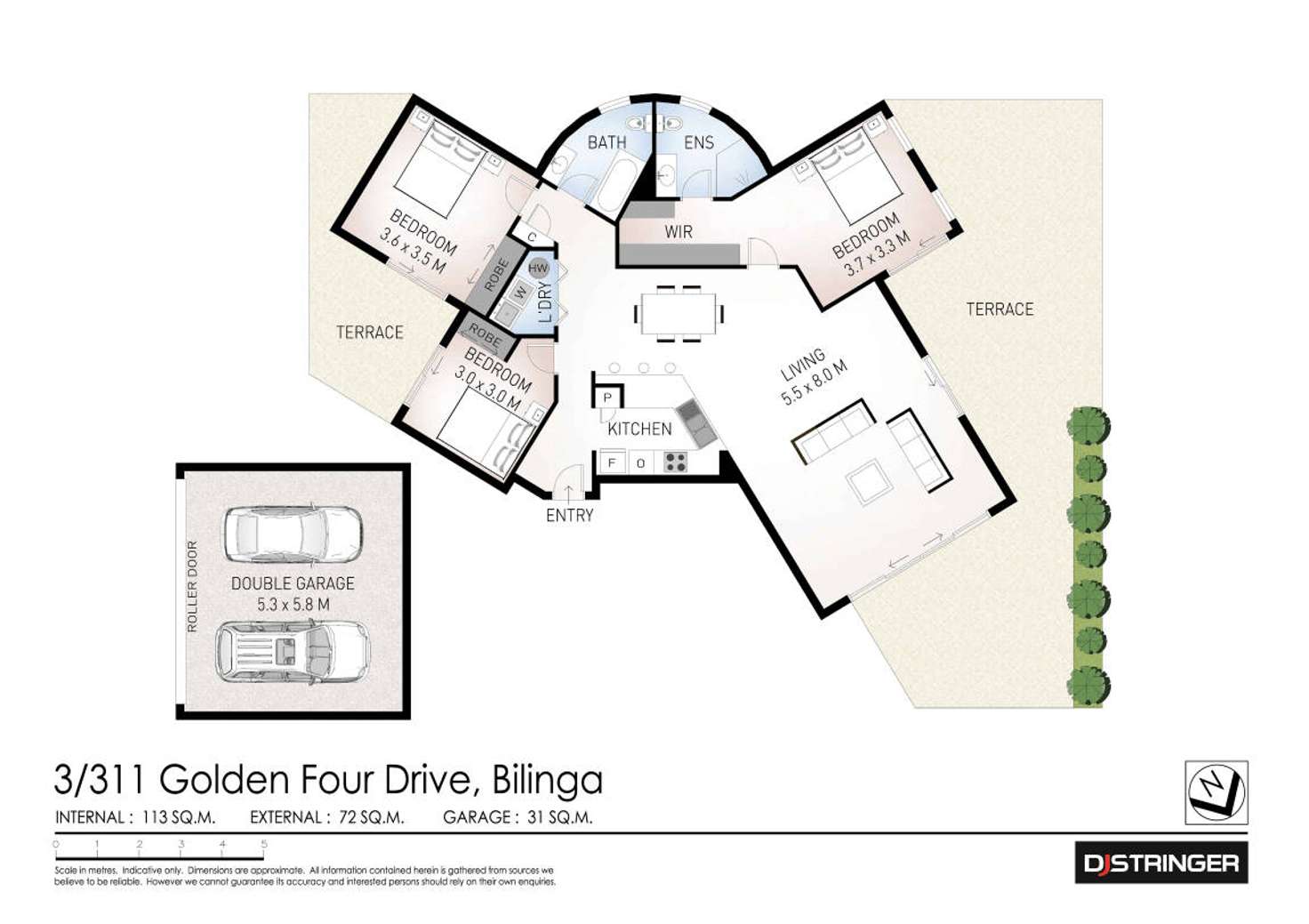 Floorplan of Homely apartment listing, 3/311 Golden Four Drive, Bilinga QLD 4225