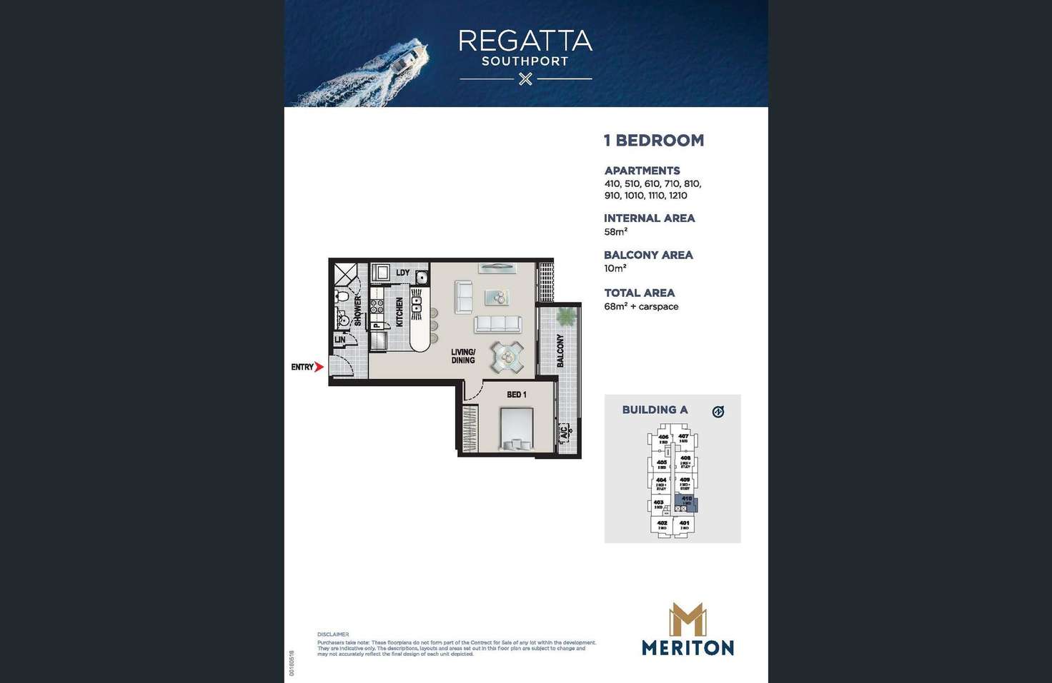 Floorplan of Homely unit listing, 1210/6 Aqua Street, Southport QLD 4215
