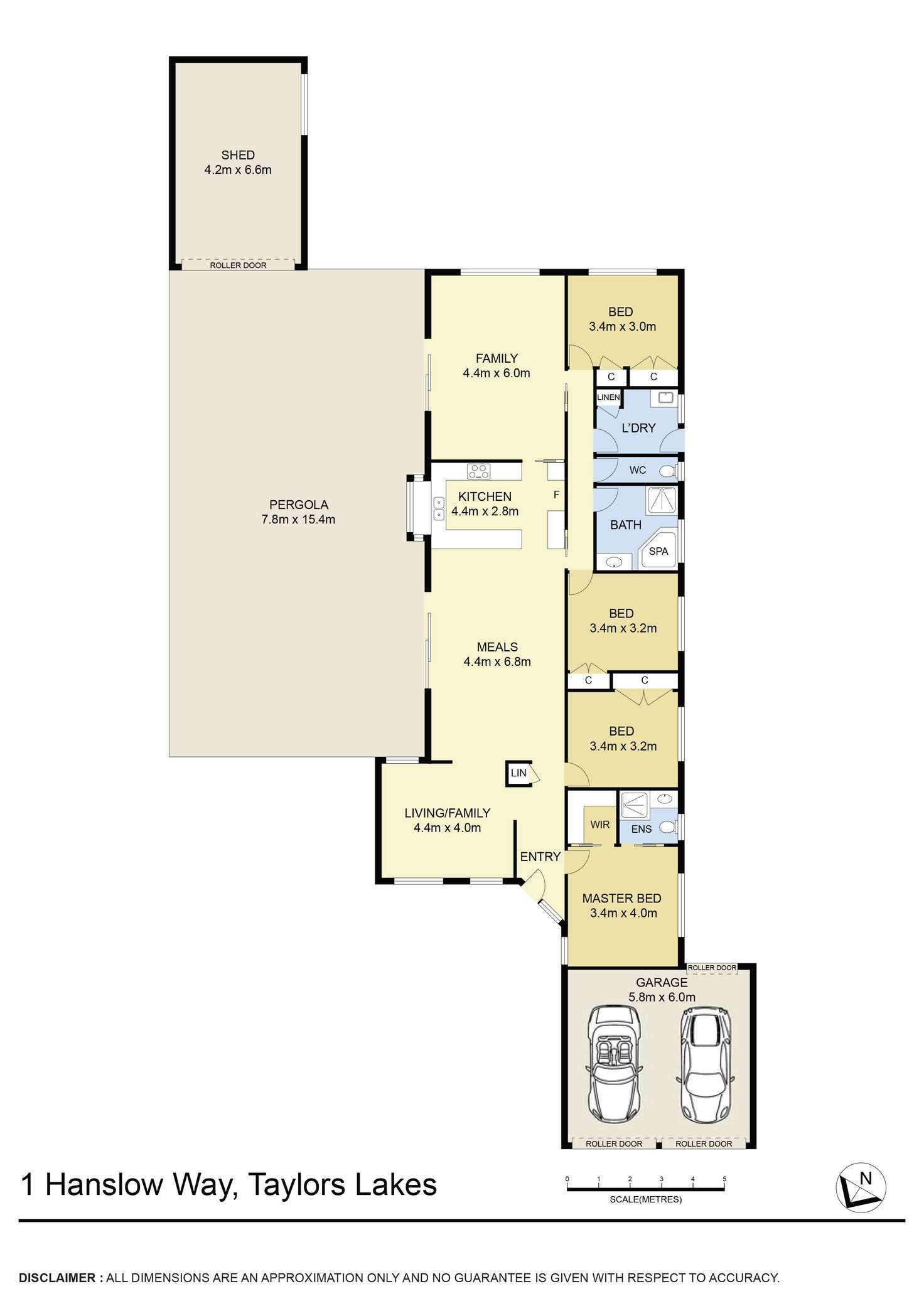 Floorplan of Homely house listing, 1 Hanslow Way, Taylors Lakes VIC 3038