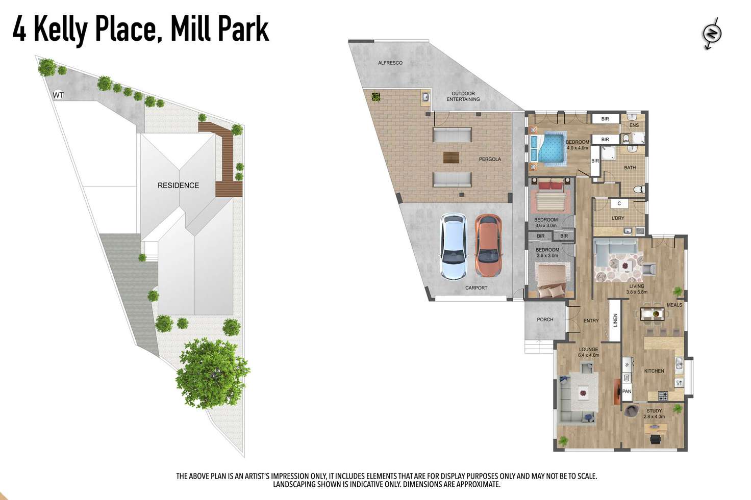 Floorplan of Homely house listing, 4 Kelly Place, Mill Park VIC 3082