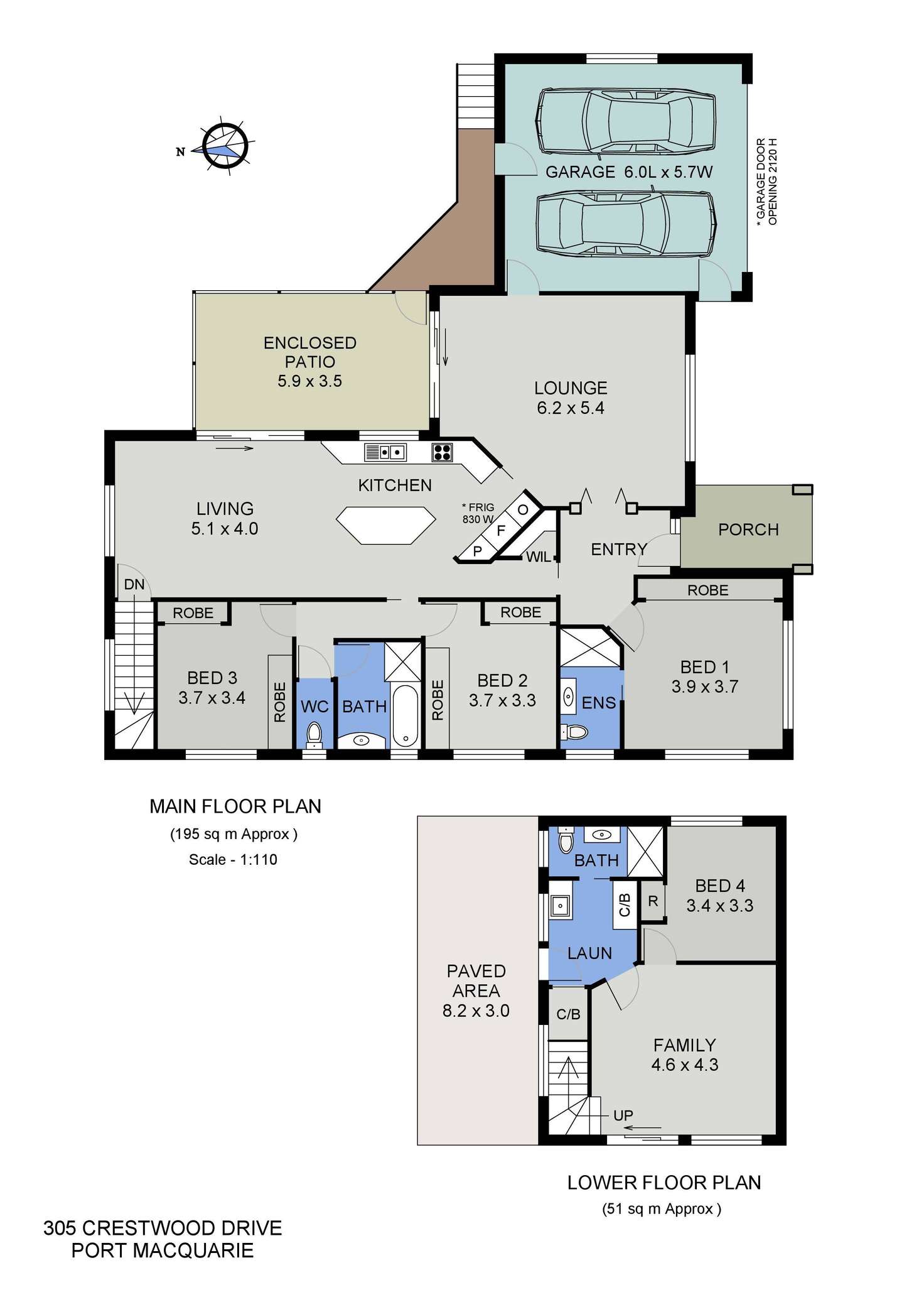 Floorplan of Homely house listing, 305 Crestwood Drive, Port Macquarie NSW 2444