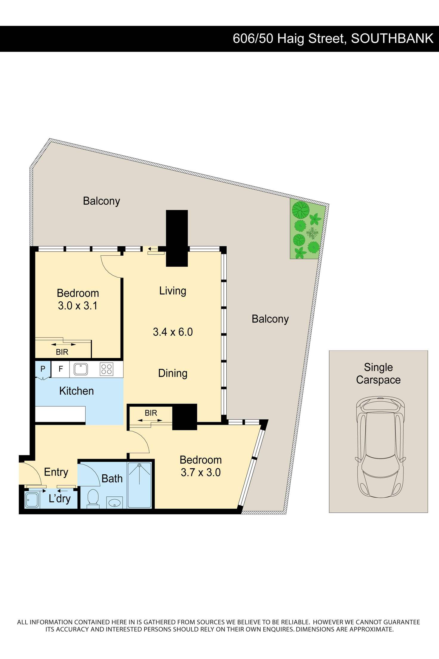 Floorplan of Homely apartment listing, 606/50 Haig Street, Southbank VIC 3006