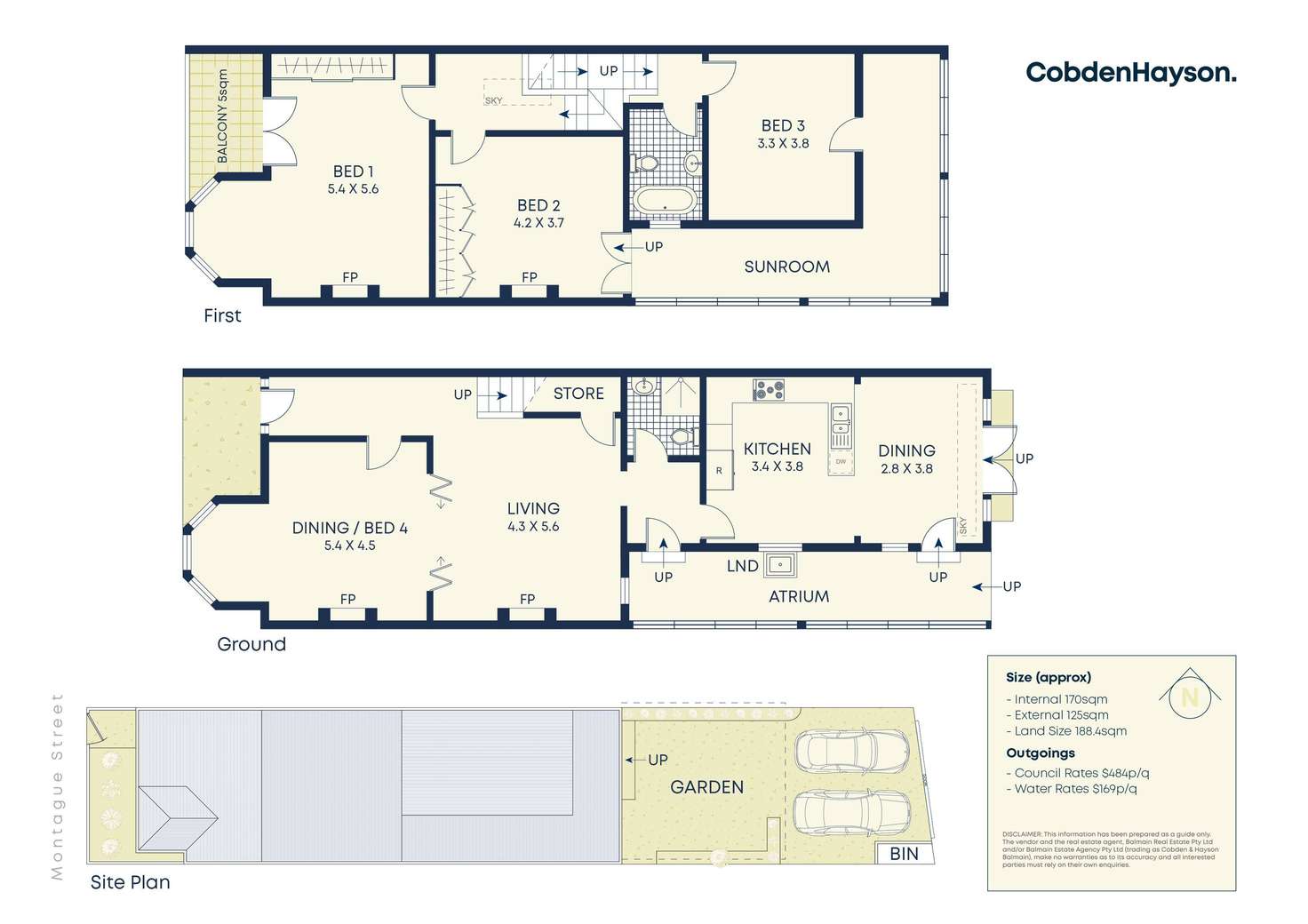 Floorplan of Homely house listing, 14 Montague Street, Balmain NSW 2041