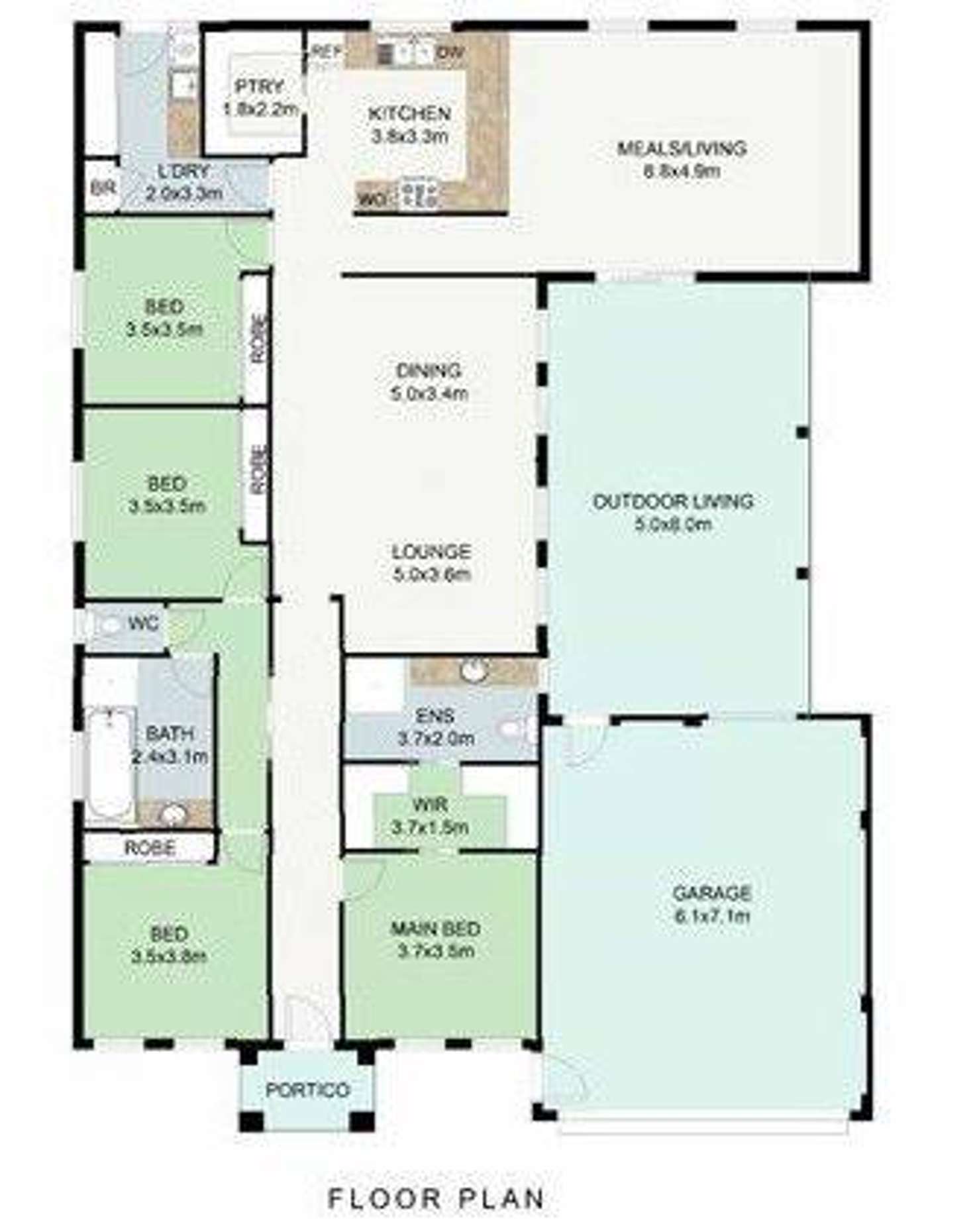 Floorplan of Homely house listing, 2 Lucas Court, West Wodonga VIC 3690