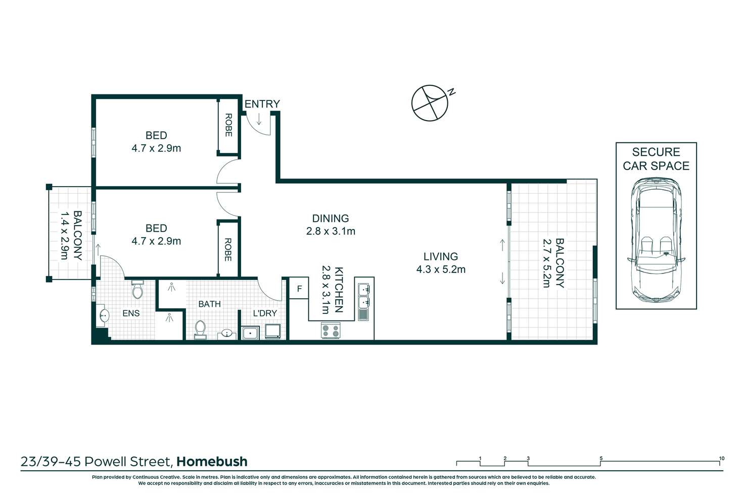 Floorplan of Homely apartment listing, 23/39-45 Powell Street, Homebush NSW 2140