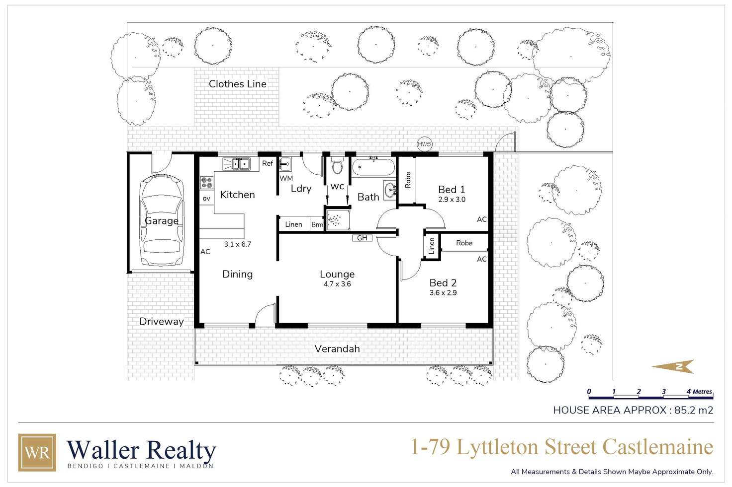 Floorplan of Homely unit listing, 1/79 Lyttleton Street, Castlemaine VIC 3450