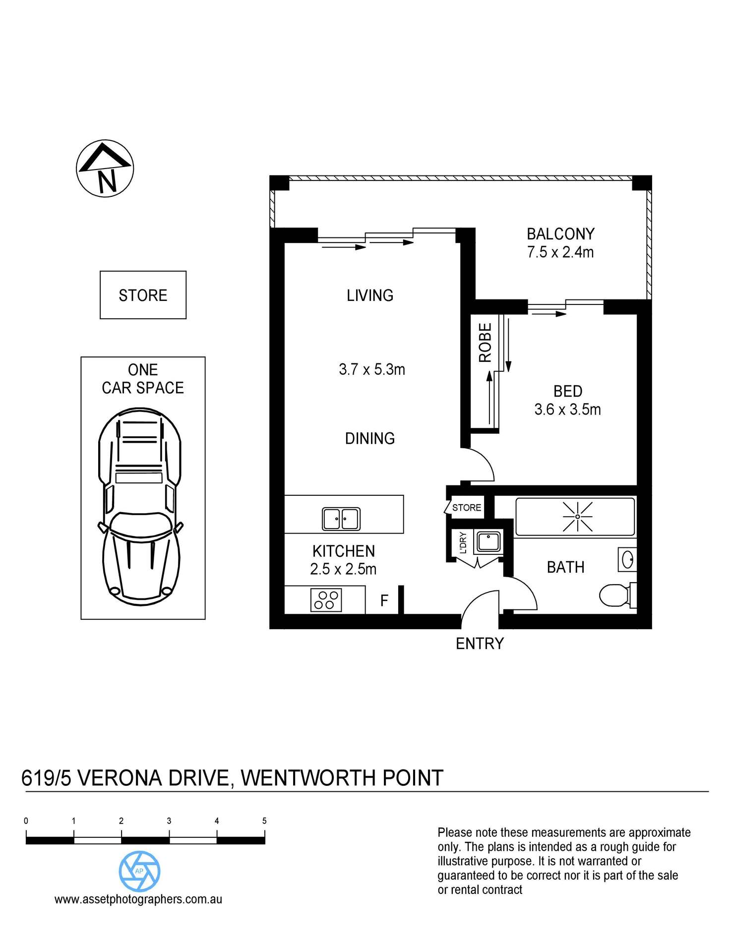 Floorplan of Homely apartment listing, 619/5 Verona Drive, Wentworth Point NSW 2127