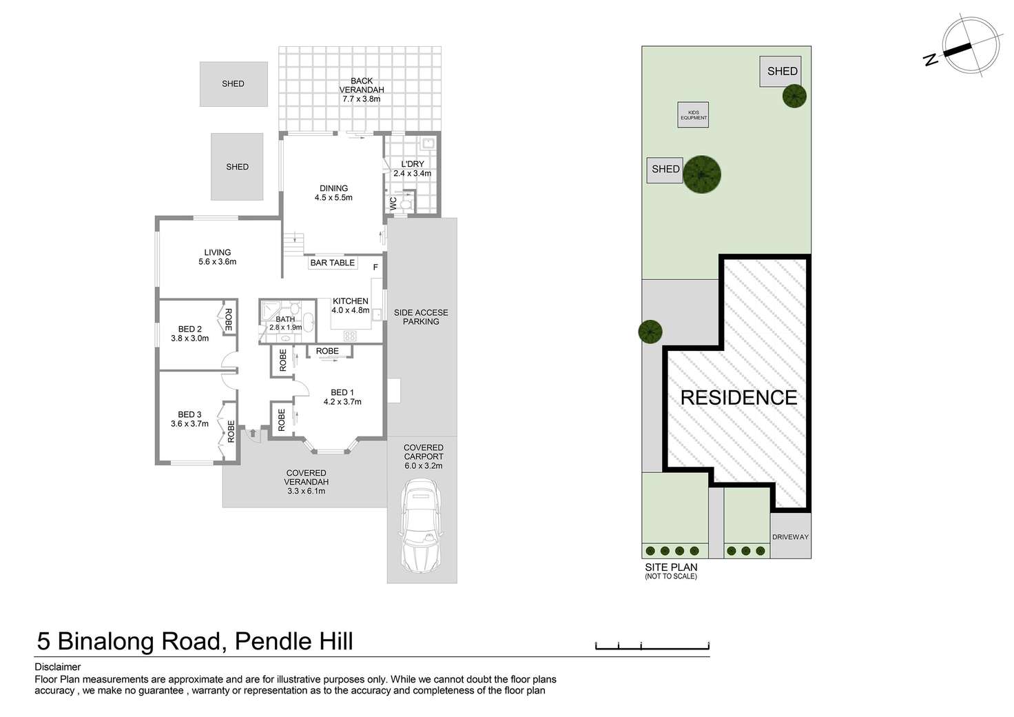 Floorplan of Homely house listing, 5 Binalong Road, Pendle Hill NSW 2145