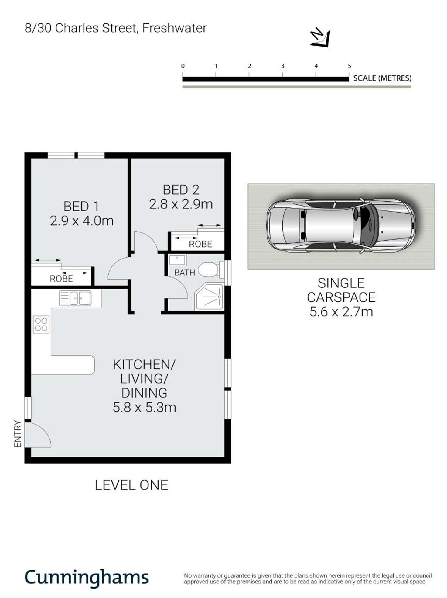 Floorplan of Homely unit listing, 8/30 Charles Street, Freshwater NSW 2096