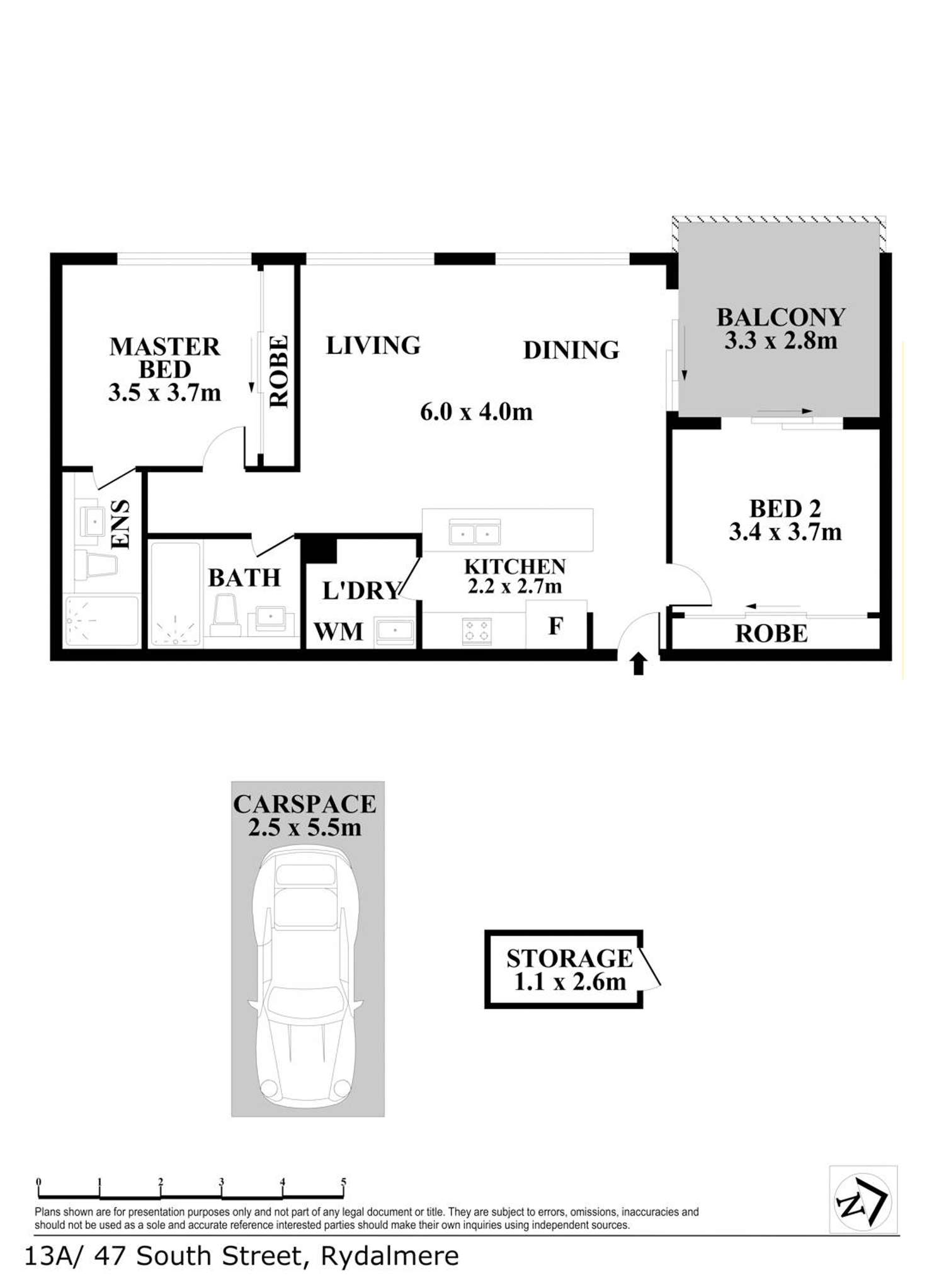 Floorplan of Homely apartment listing, 13A/47 South Street, Rydalmere NSW 2116