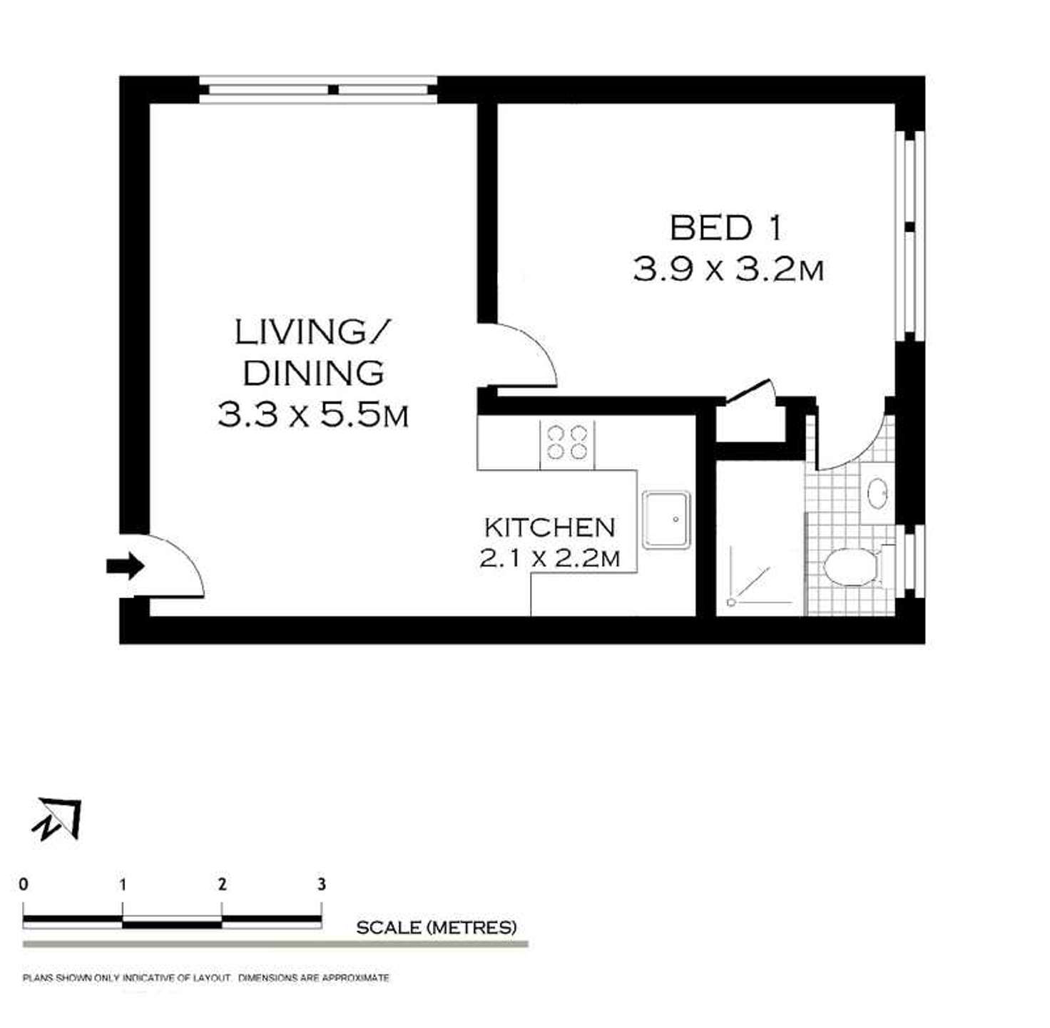 Floorplan of Homely apartment listing, 4/29 Parramatta Street, Cronulla NSW 2230