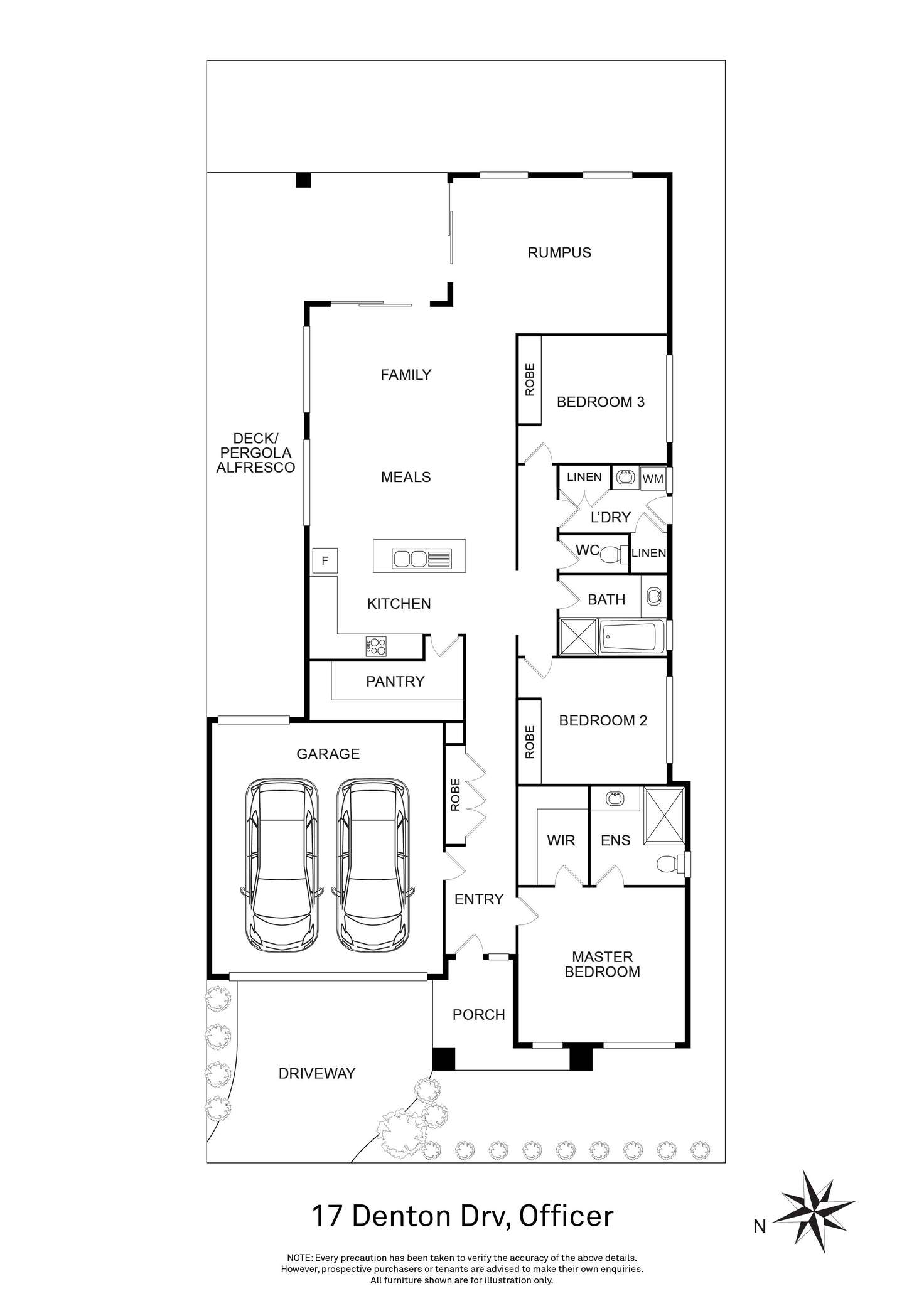 Floorplan of Homely house listing, 17 Denton Drive, Officer VIC 3809