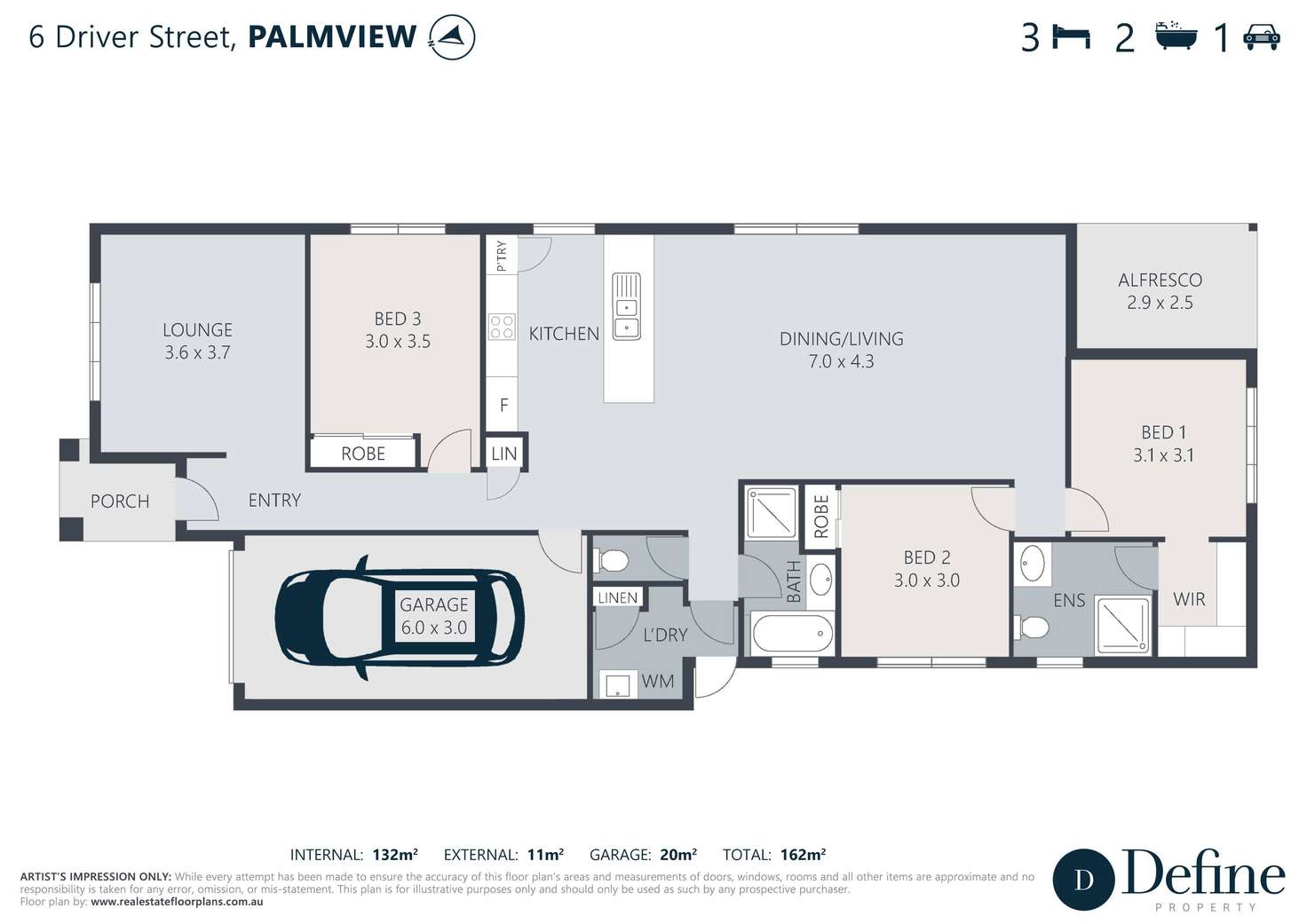 Floorplan of Homely house listing, 6 Driver Street, Palmview QLD 4553