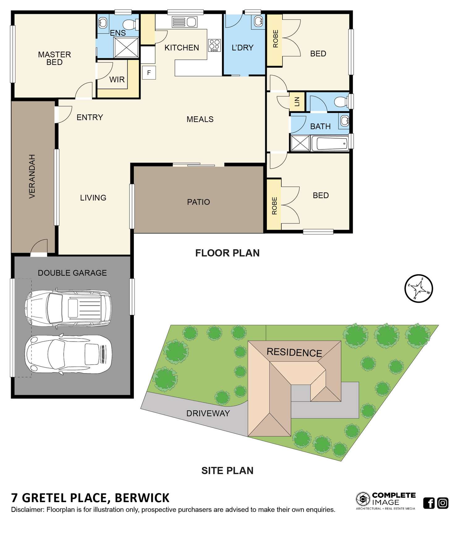 Floorplan of Homely house listing, 7 Gretel Place, Berwick VIC 3806