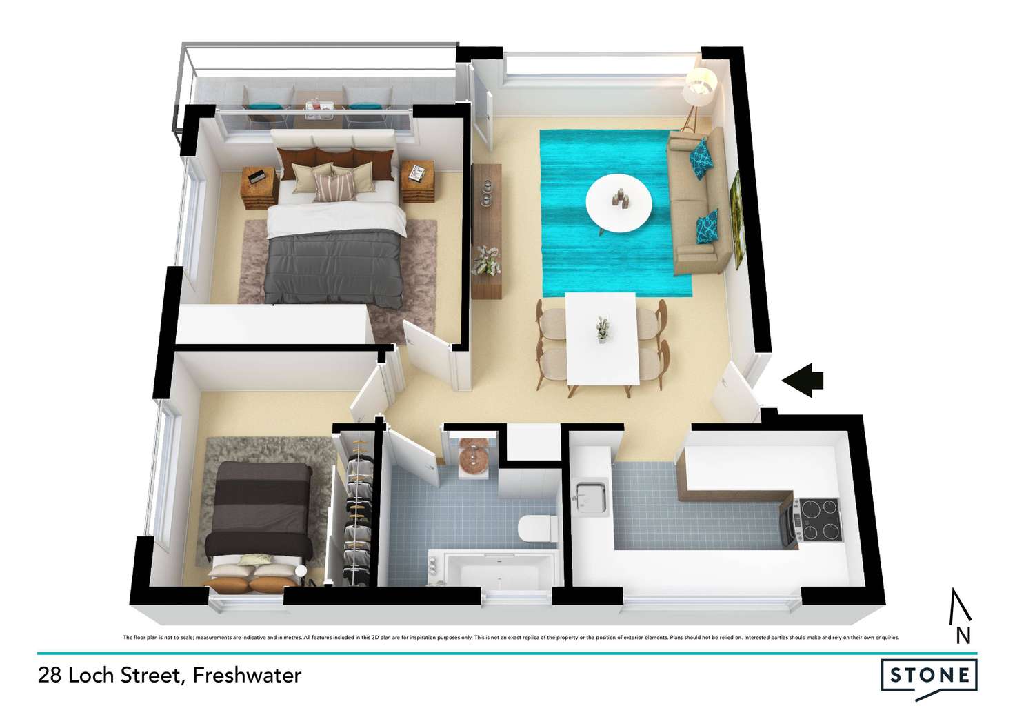 Floorplan of Homely unit listing, 12/28 Loch Street, Freshwater NSW 2096