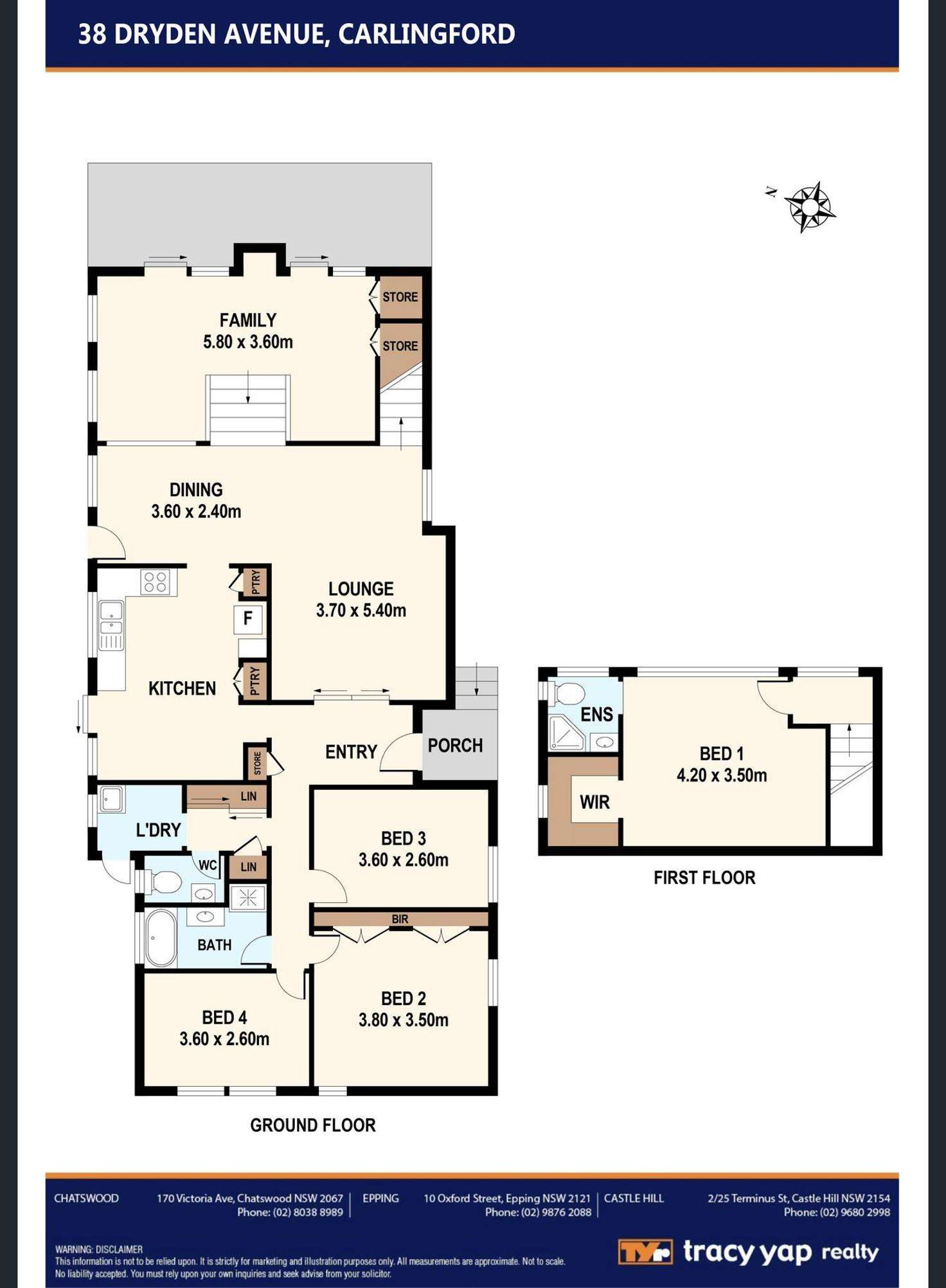 Floorplan of Homely house listing, 38 Dryden Avenue, Carlingford NSW 2118