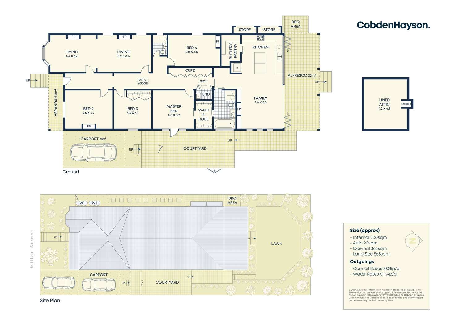 Floorplan of Homely house listing, 1 Miller Street, Petersham NSW 2049