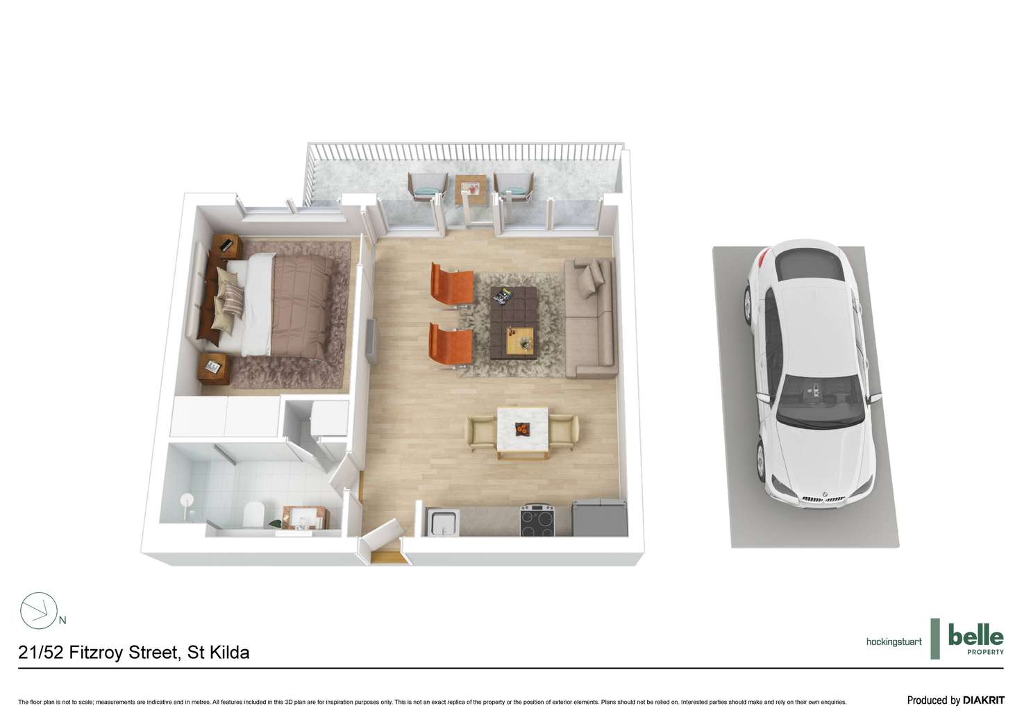 Floorplan of Homely apartment listing, 21/52 Fitzroy Street, St Kilda VIC 3182