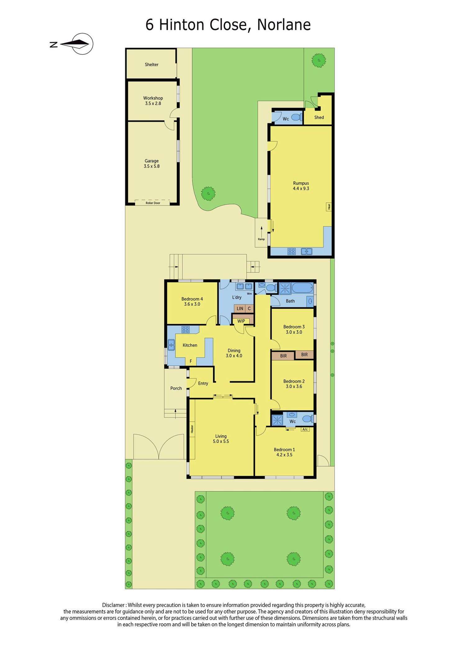 Floorplan of Homely house listing, 6 Hinton Close, Norlane VIC 3214