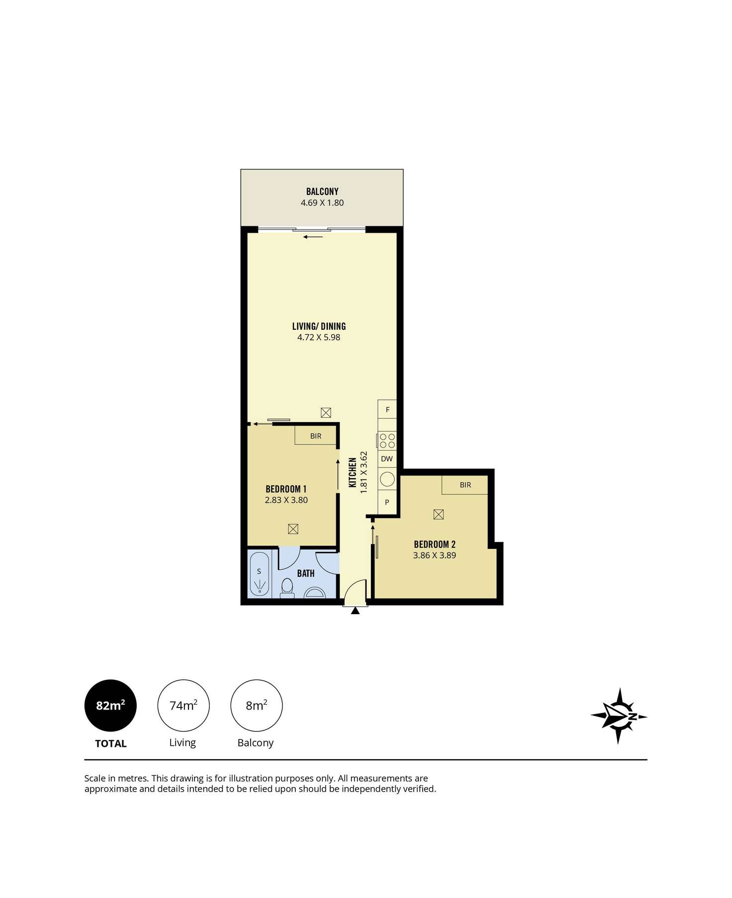 Floorplan of Homely apartment listing, 121/16 Holdfast Promenade, Glenelg SA 5045