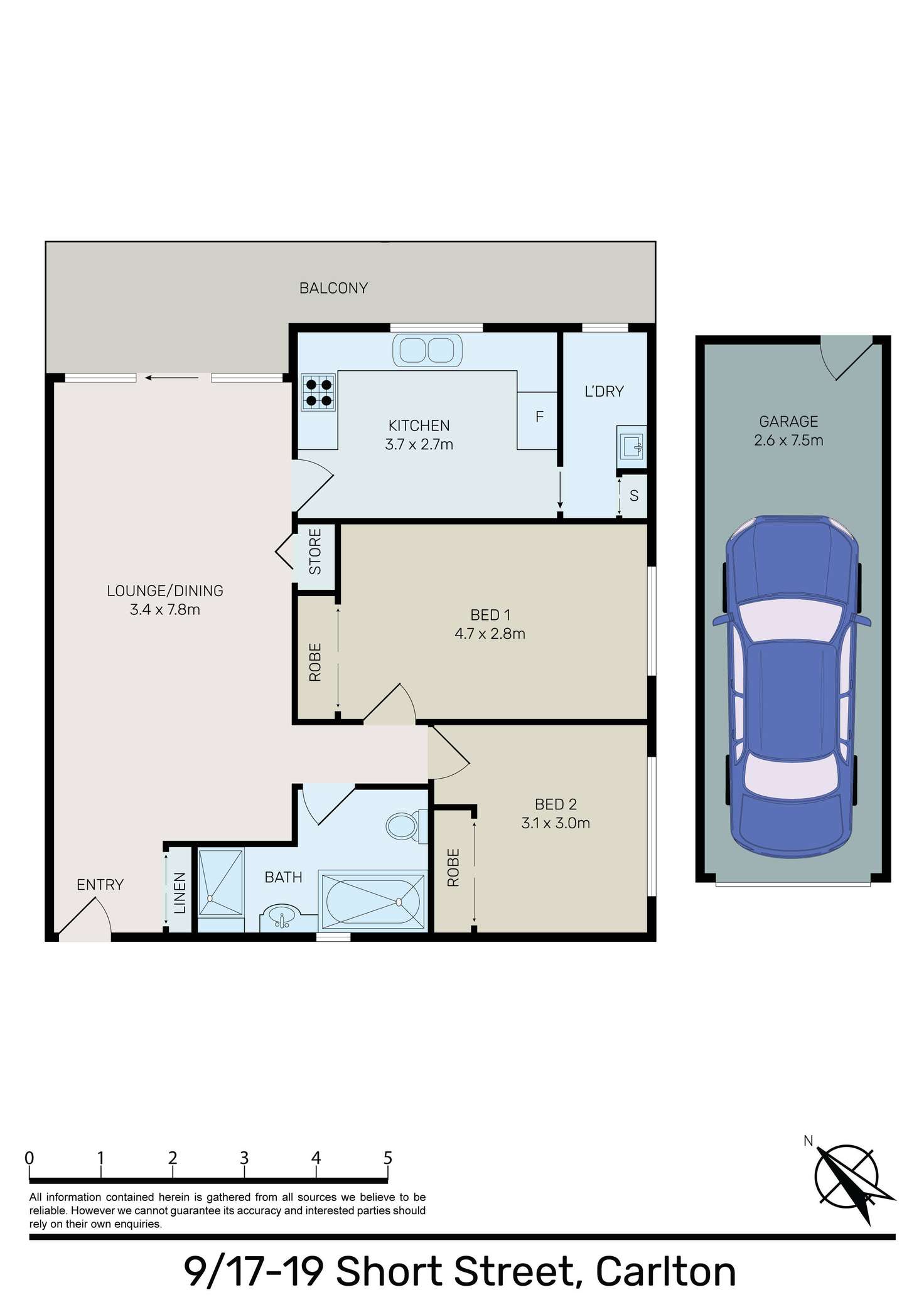 Floorplan of Homely unit listing, 9/17-19 Short Street, Carlton NSW 2218