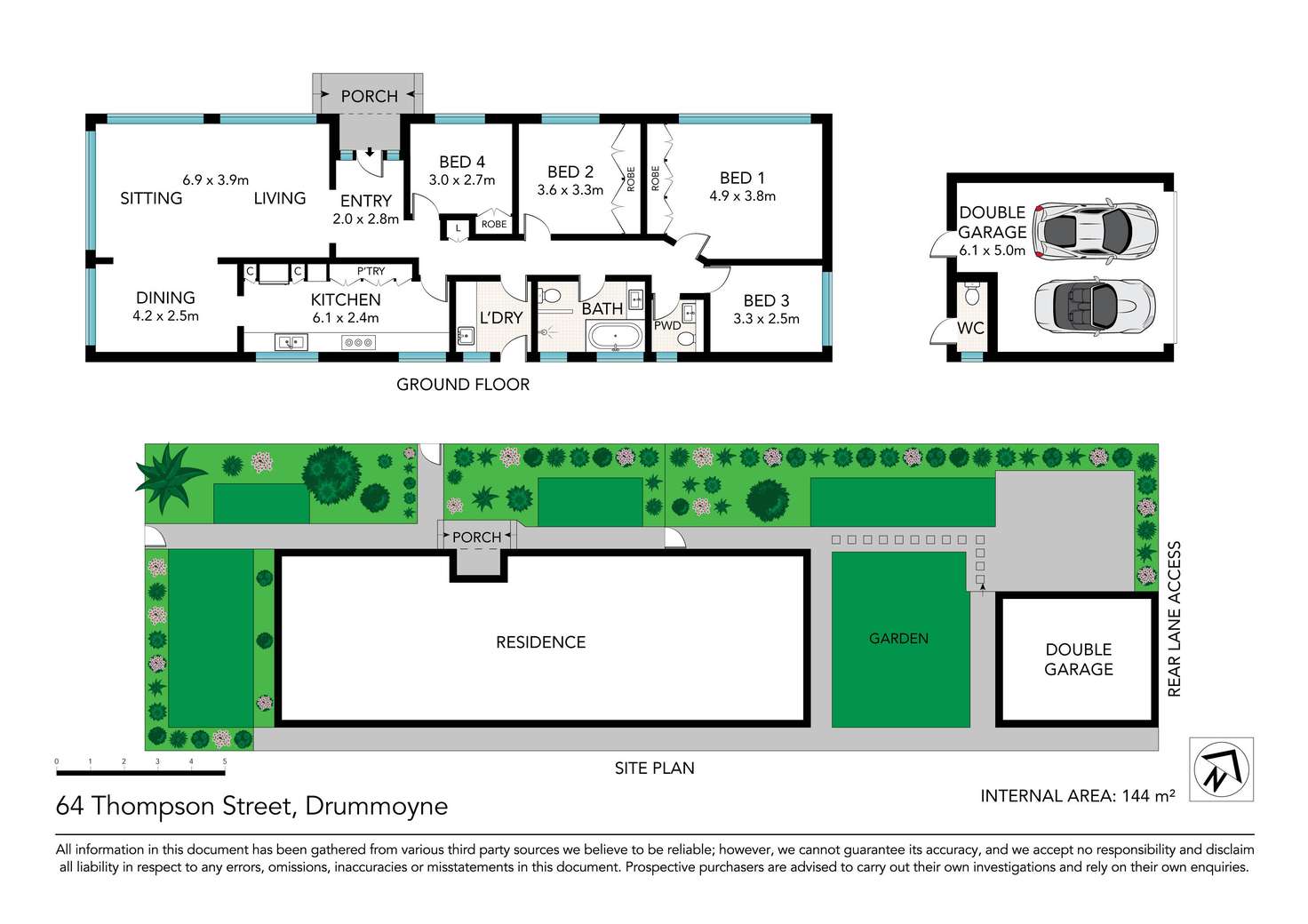 Floorplan of Homely house listing, 64 Thompson Street, Drummoyne NSW 2047