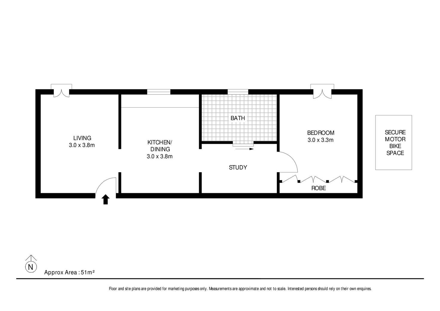 Floorplan of Homely apartment listing, 103/569 Hunter Street, Newcastle West NSW 2302