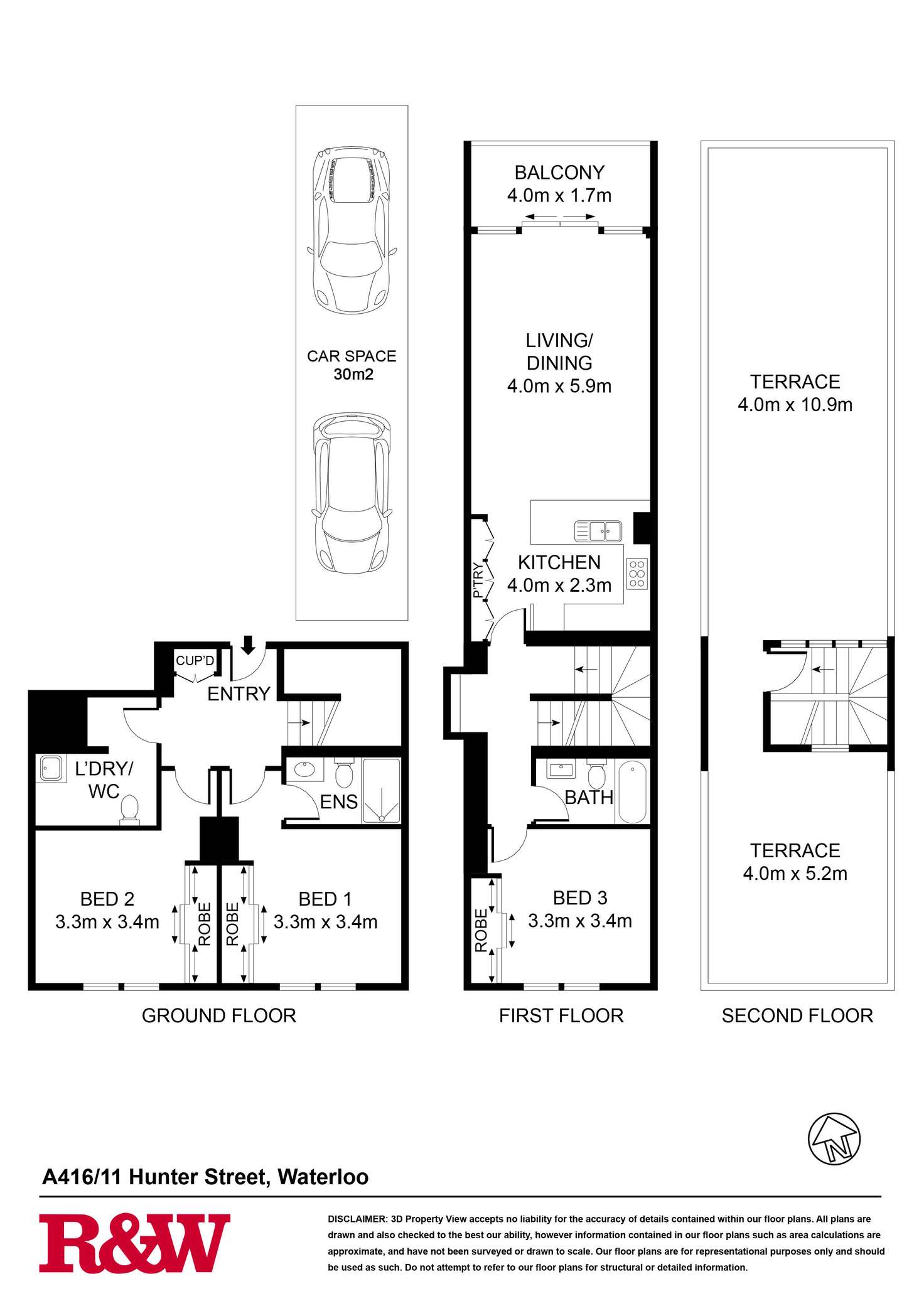Floorplan of Homely apartment listing, A416/11 Hunter Street, Waterloo NSW 2017