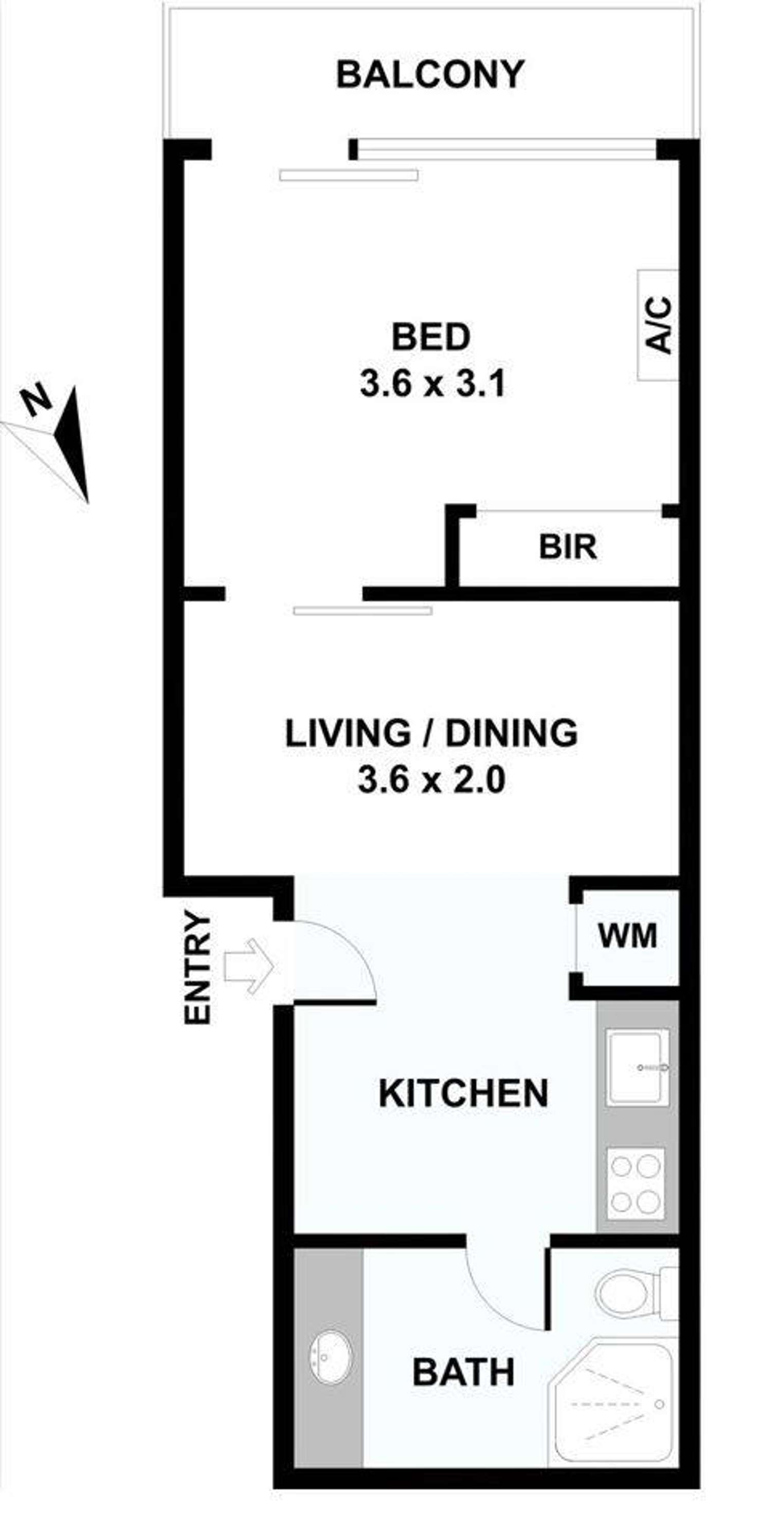 Floorplan of Homely apartment listing, 817/585 Latrobe Street, Melbourne VIC 3000