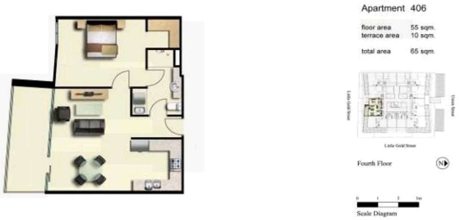 Floorplan of Homely apartment listing, 406/3-5 Union Street, Brunswick VIC 3056
