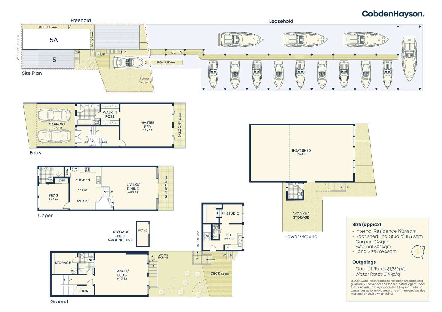 Floorplan of Homely house listing, 5 Wharf Road, Birchgrove NSW 2041