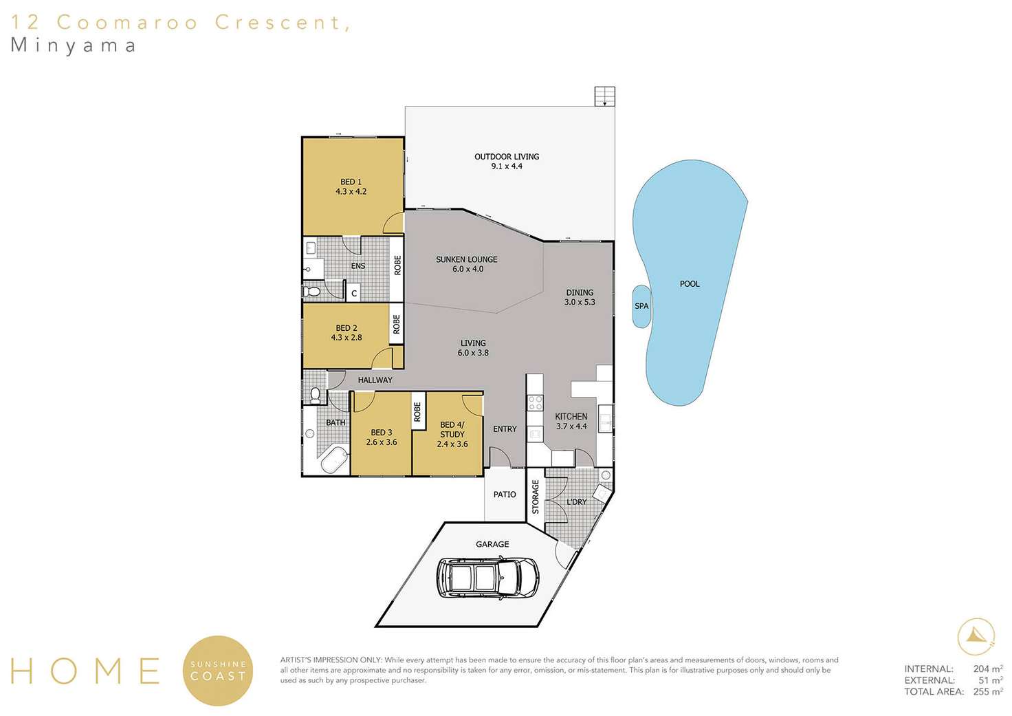 Floorplan of Homely house listing, 12 Coomaroo Crescent, Minyama QLD 4575