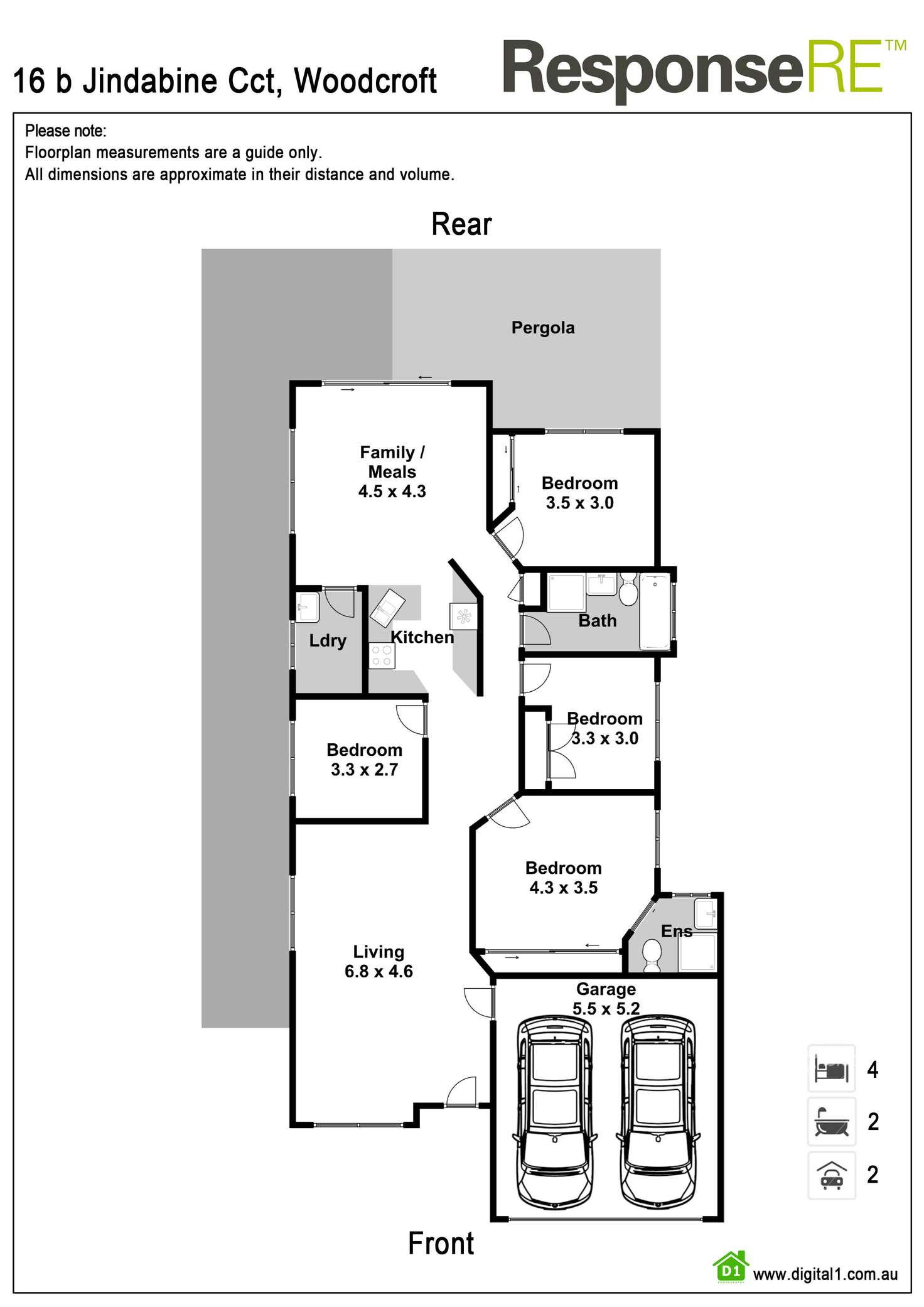 Floorplan of Homely house listing, 16B Jindabyne Circuit, Woodcroft NSW 2767