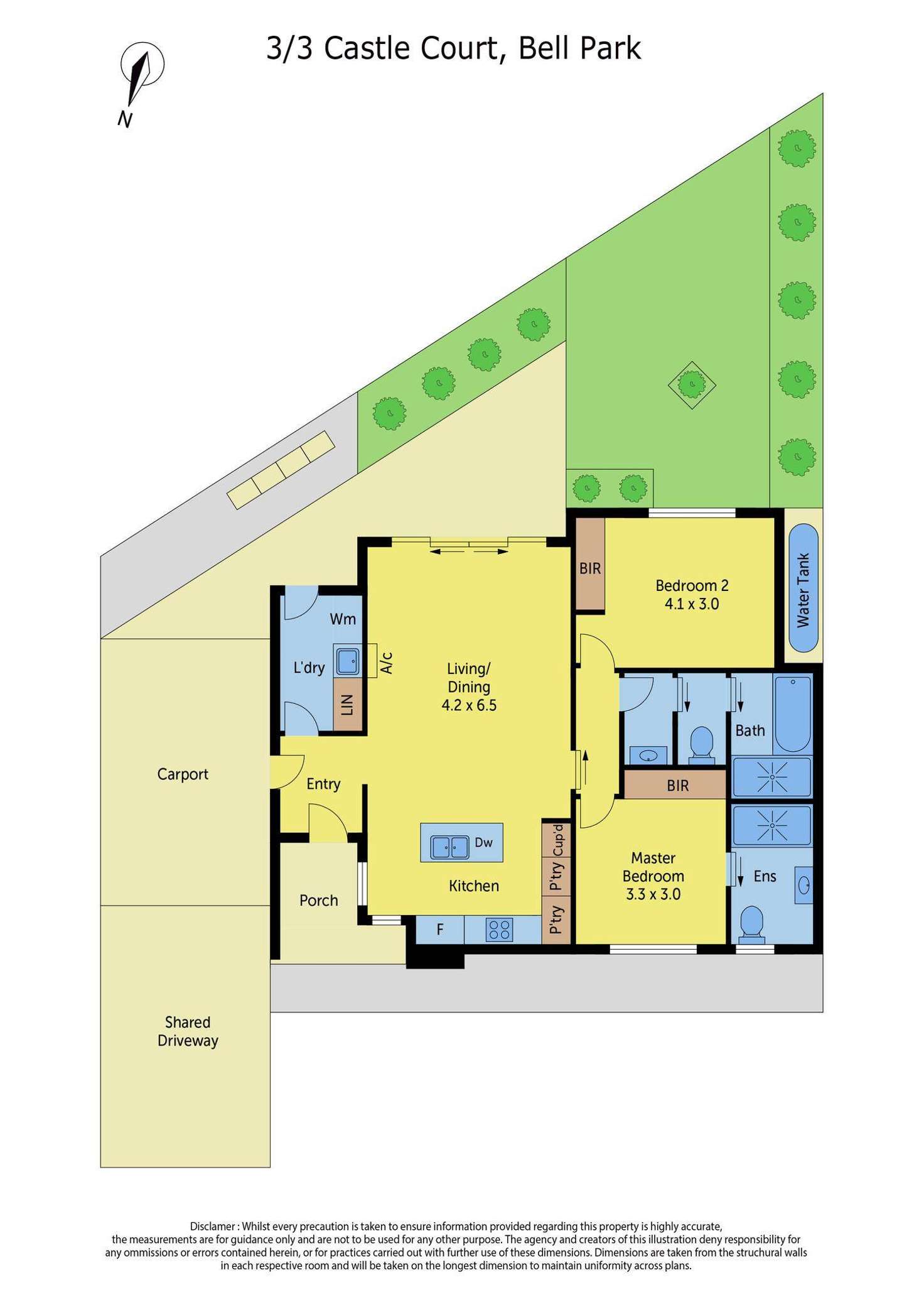 Floorplan of Homely townhouse listing, 3/3 Castle Court, Bell Park VIC 3215