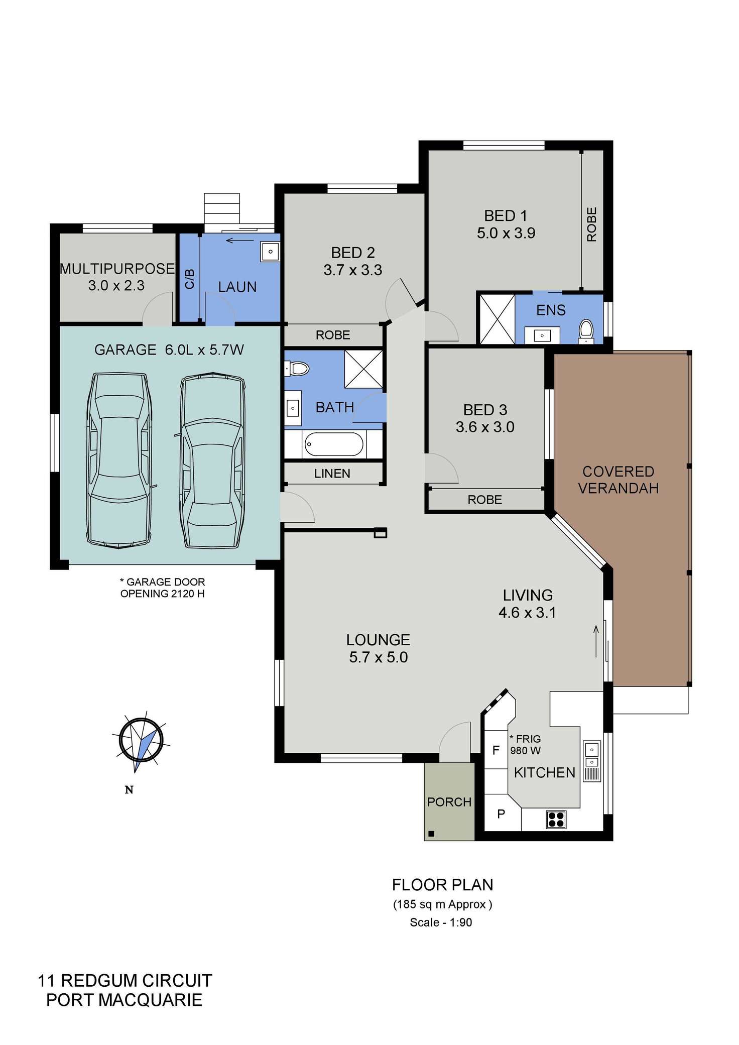 Floorplan of Homely house listing, 11 Redgum Circuit, Port Macquarie NSW 2444