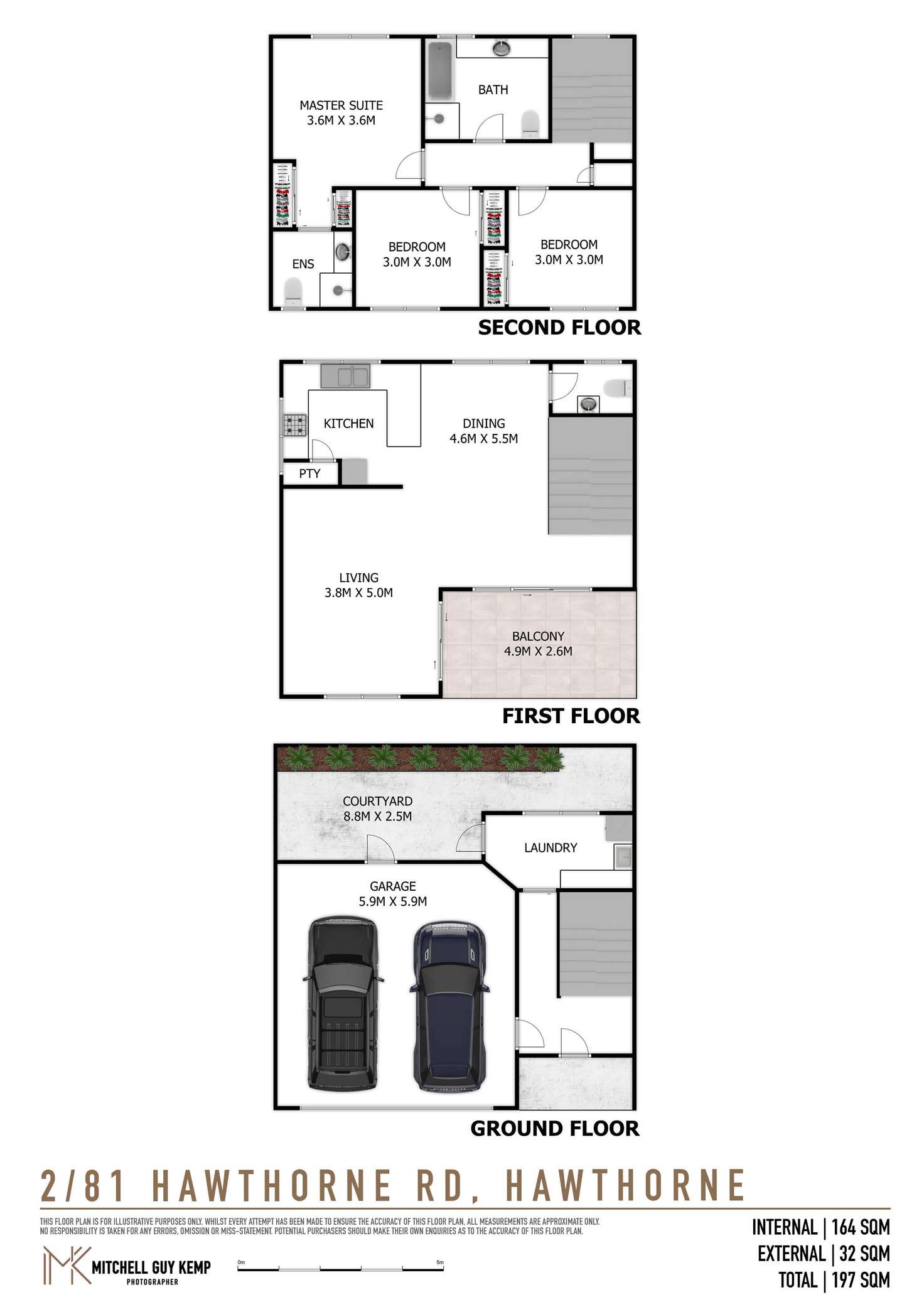 Floorplan of Homely townhouse listing, 2/81 Hawthorne Road, Hawthorne QLD 4171