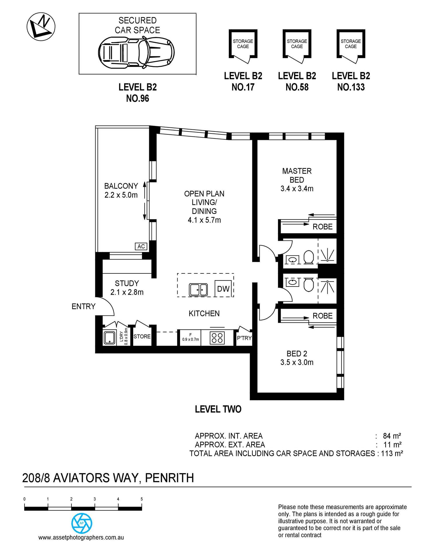 Floorplan of Homely apartment listing, 208/8 Aviators Way, Penrith NSW 2750