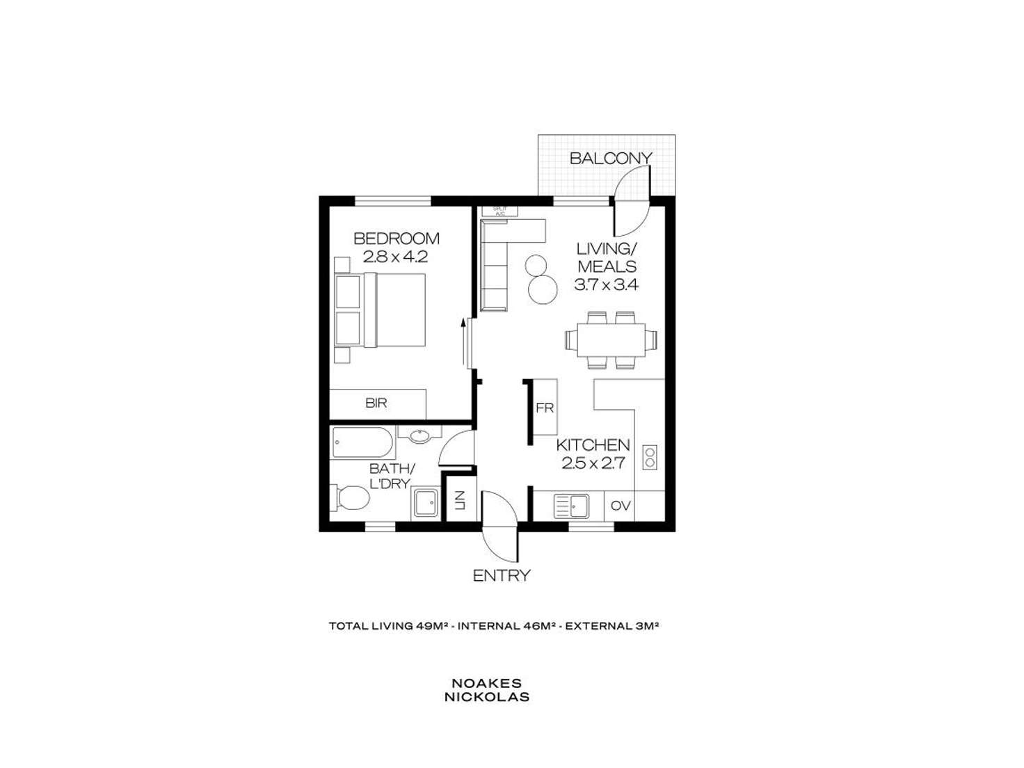 Floorplan of Homely unit listing, 13/393 Anzac Highway, Camden Park SA 5038