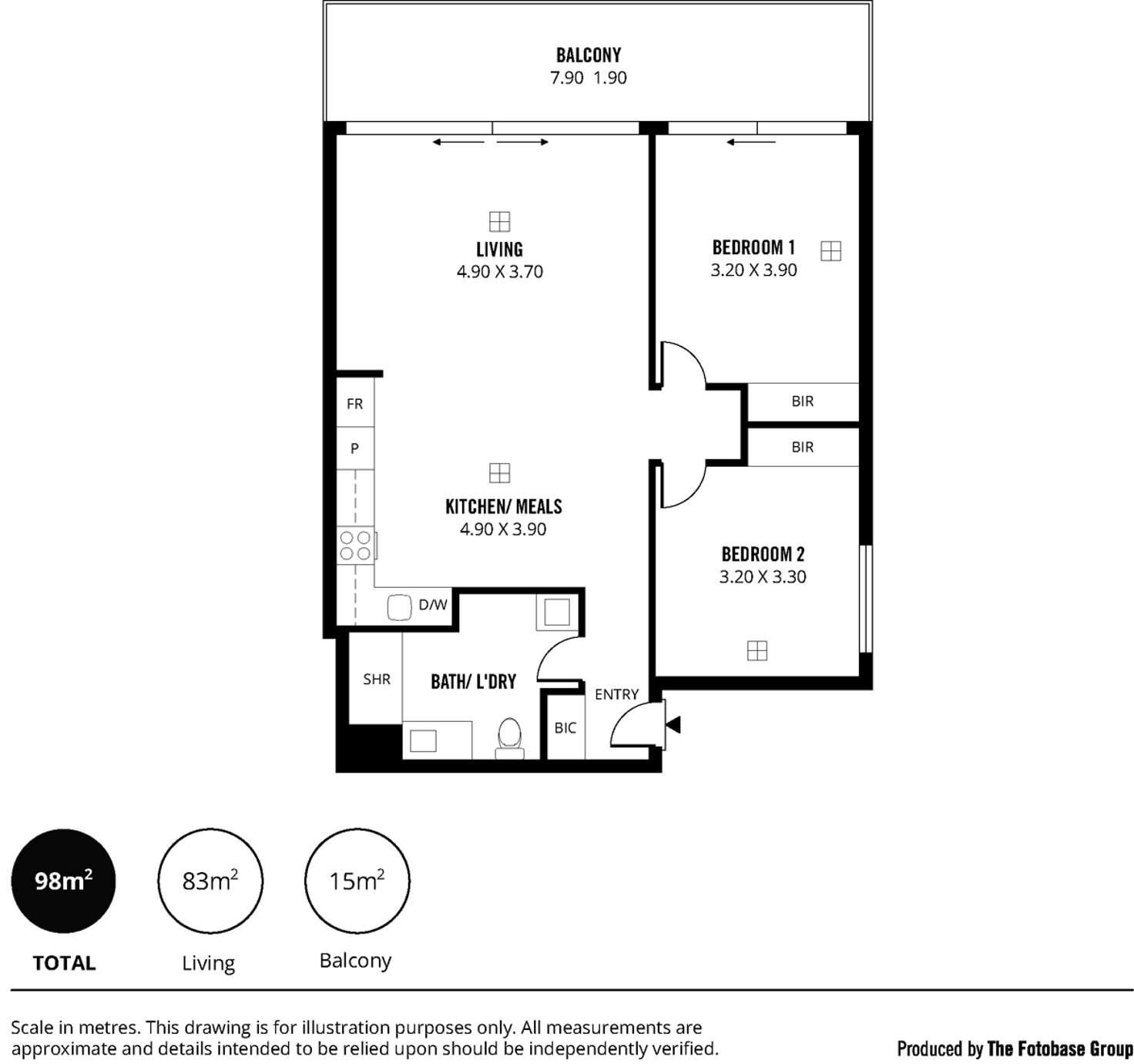 Floorplan of Homely apartment listing, 403/1-5 Euston Walk, Mawson Lakes SA 5095