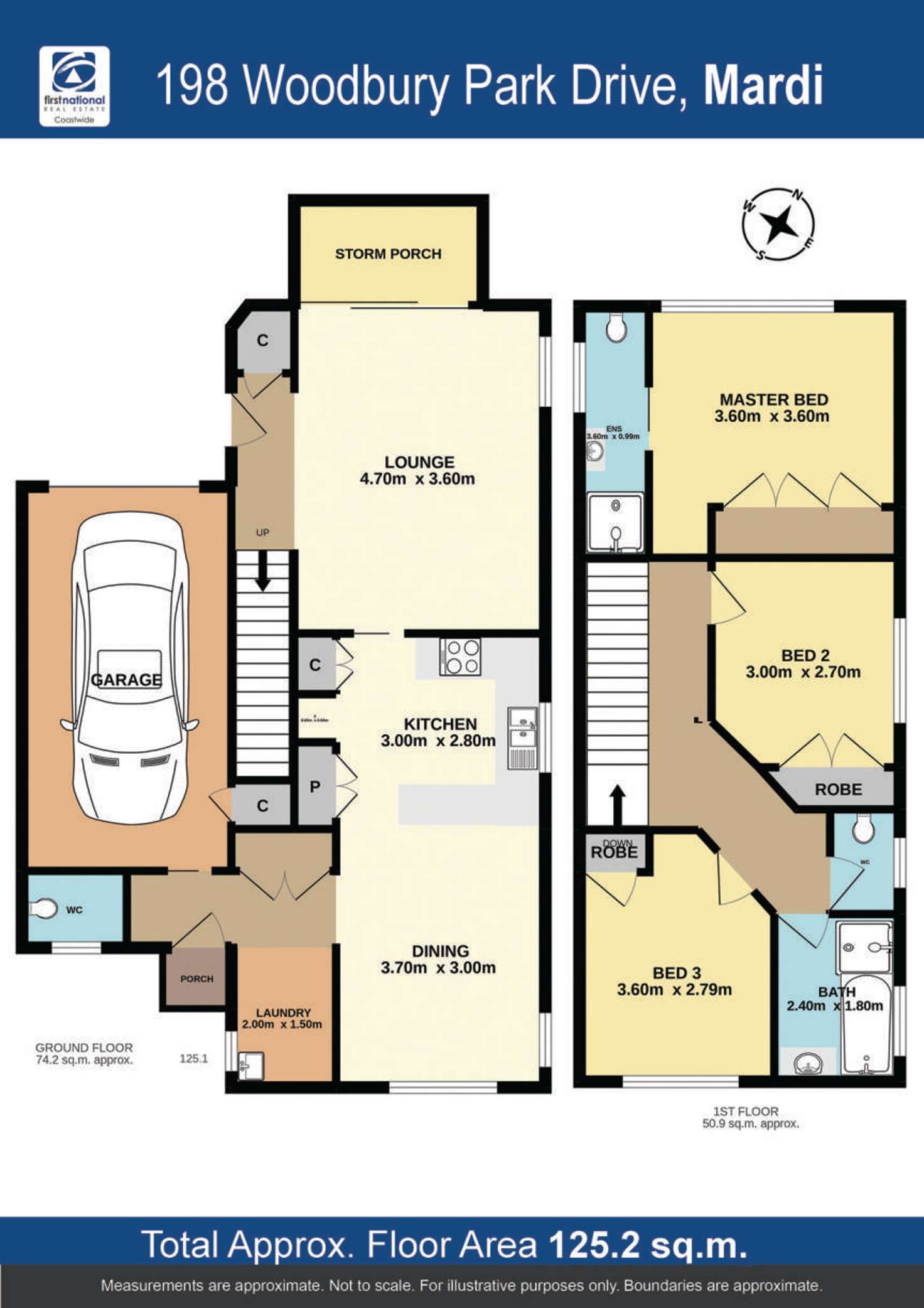 Floorplan of Homely house listing, 198 Woodbury Park Drive, Mardi NSW 2259