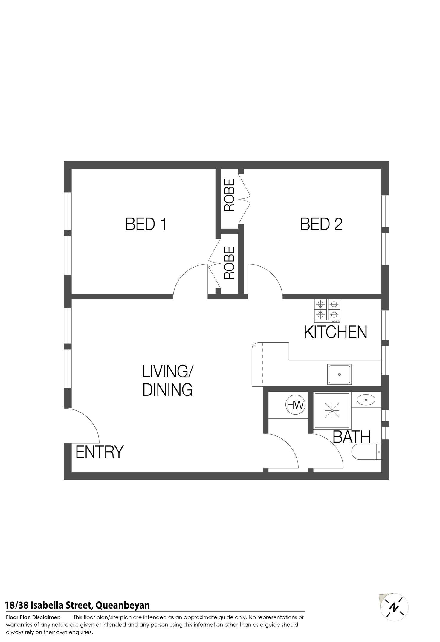 Floorplan of Homely unit listing, 18/38 Isabella Street, Queanbeyan NSW 2620