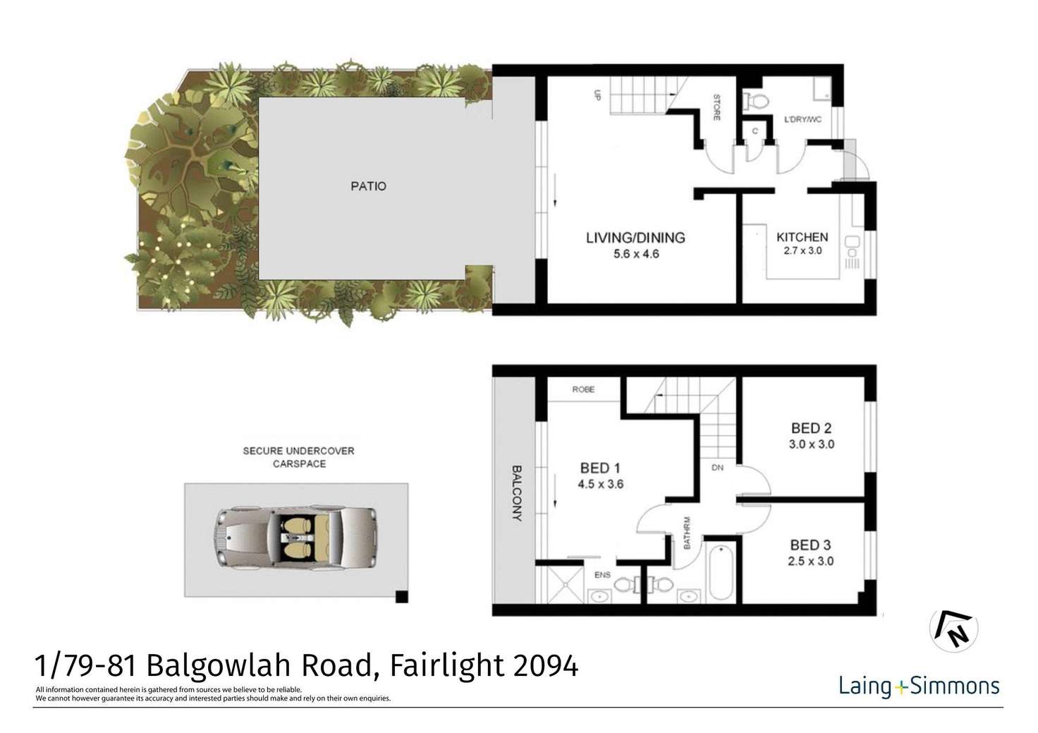 Floorplan of Homely townhouse listing, 1/79-81 Balgowlah Road, Fairlight NSW 2094