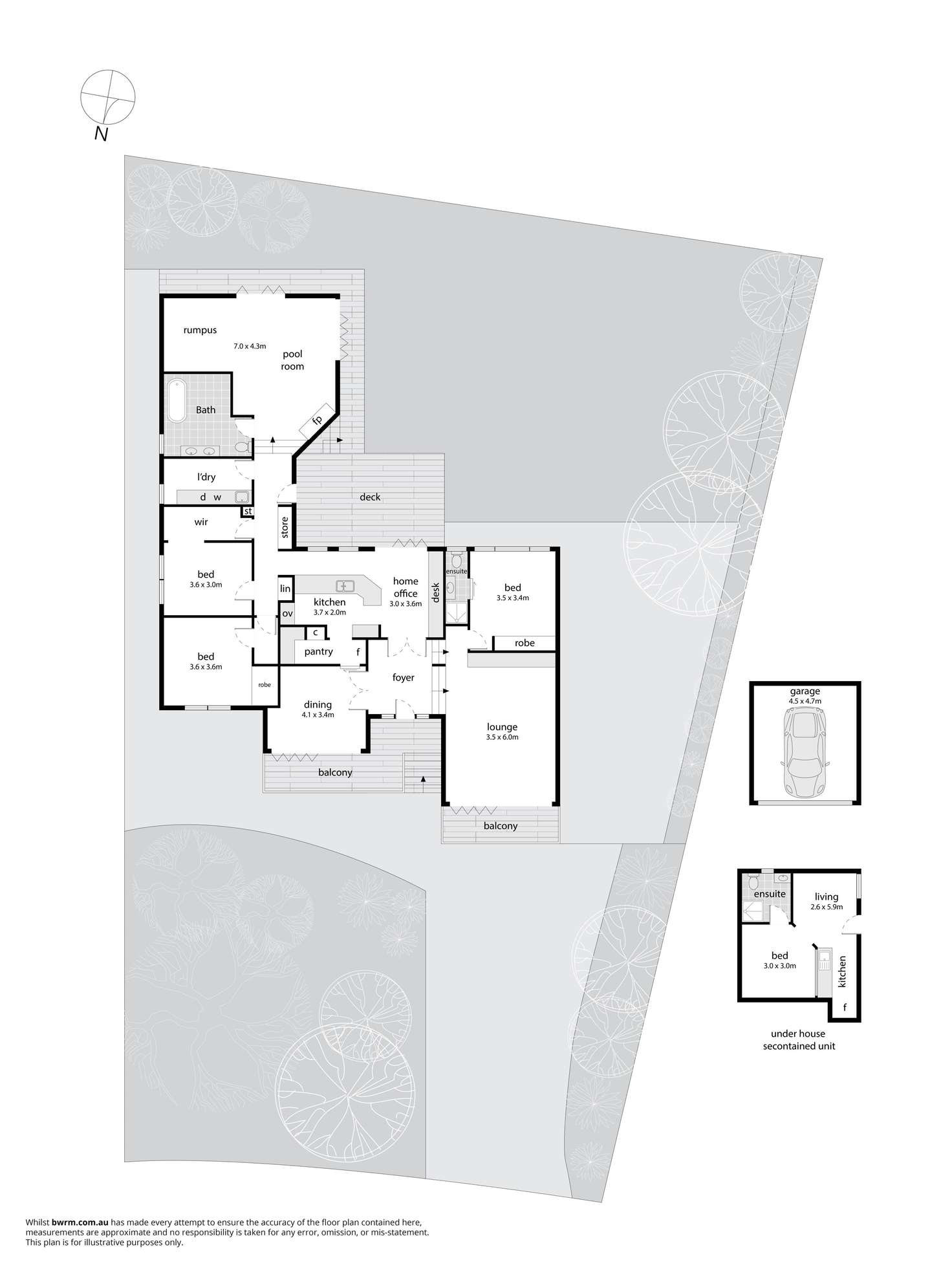 Floorplan of Homely house listing, 8 Bandjalong Crescent, Aranda ACT 2614