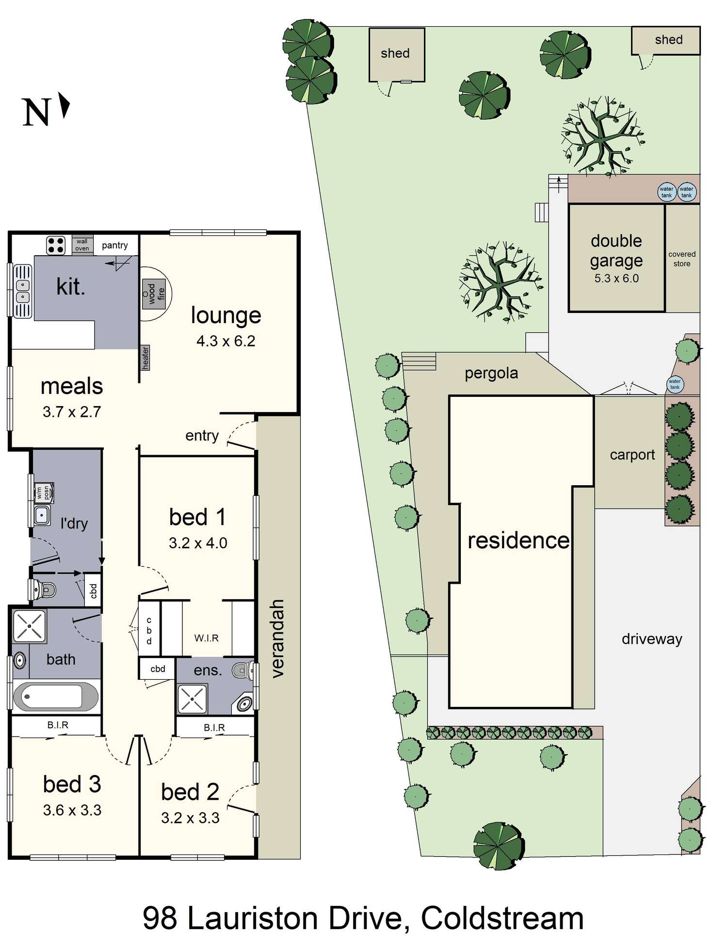 Floorplan of Homely house listing, 98 Lauriston Drive, Coldstream VIC 3770