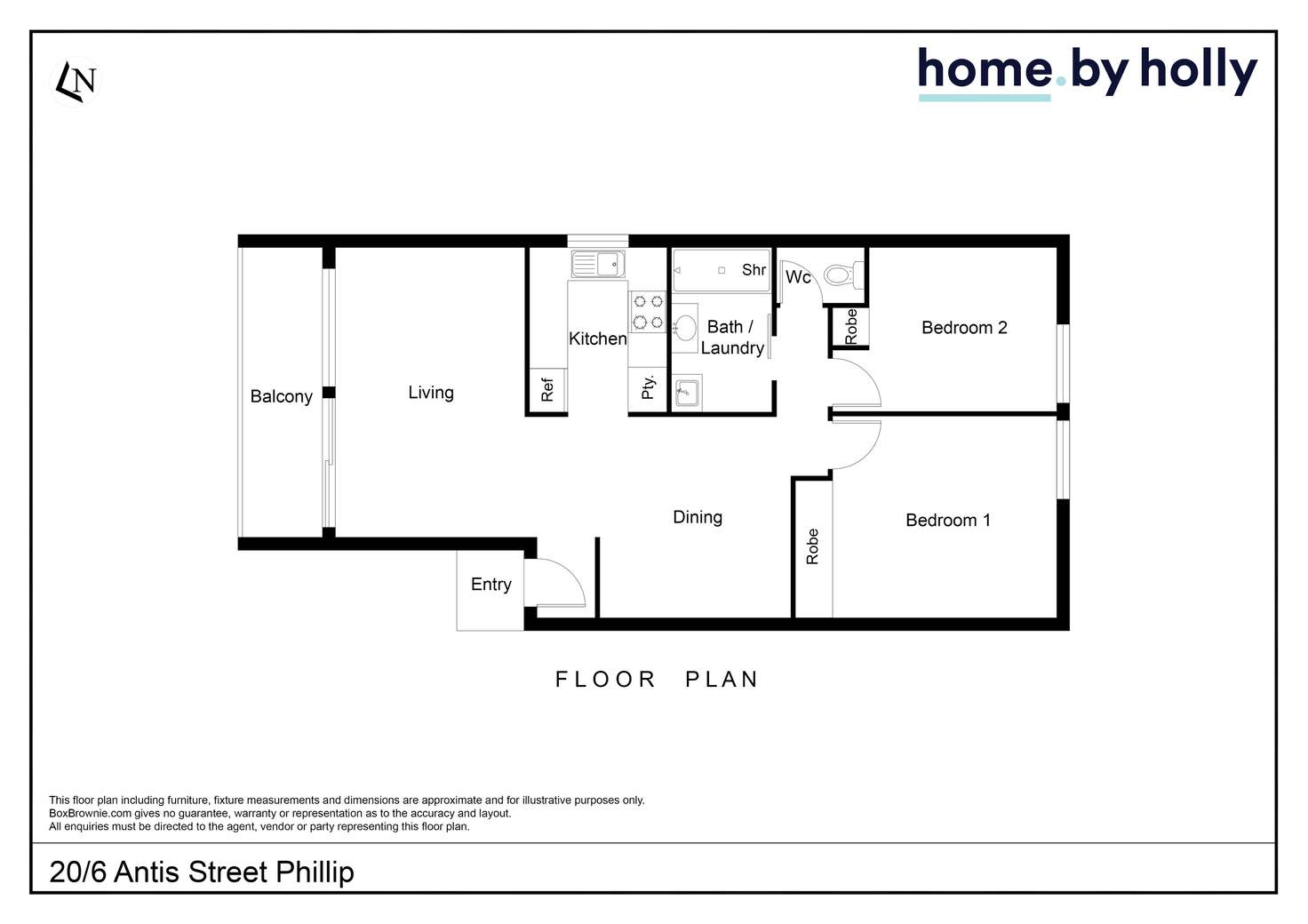 Floorplan of Homely apartment listing, 20/6 Antis Street, Phillip ACT 2606