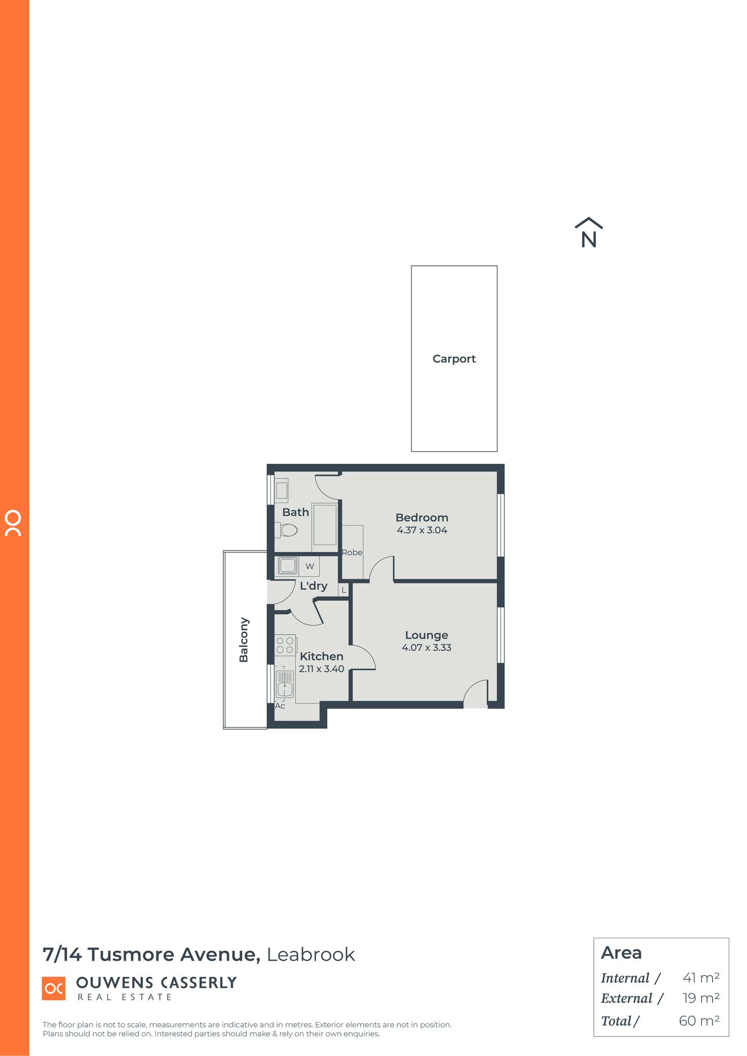 Floorplan of Homely unit listing, 7/14 Tusmore Avenue, Leabrook SA 5068