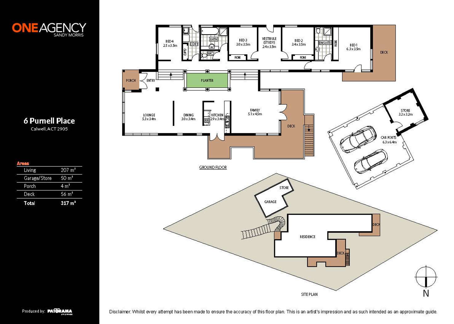 Floorplan of Homely house listing, 6 Purnell Place, Calwell ACT 2905